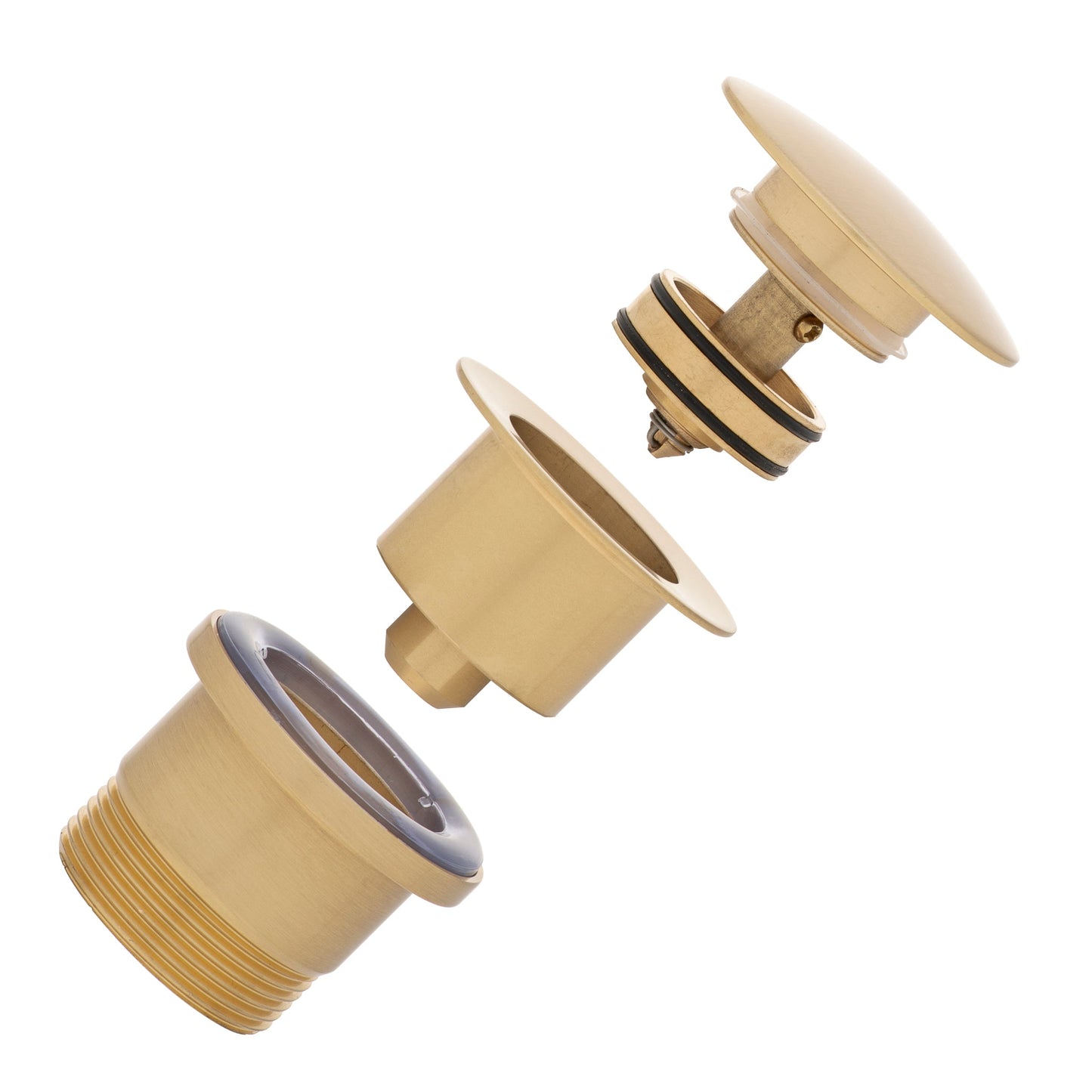 Dome Pop Out Waste 40mm, Brushed Brass (Gold)