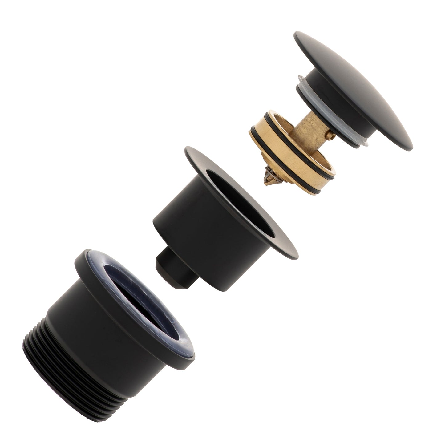 Dome Pop Out Waste 40mm, Matte Black