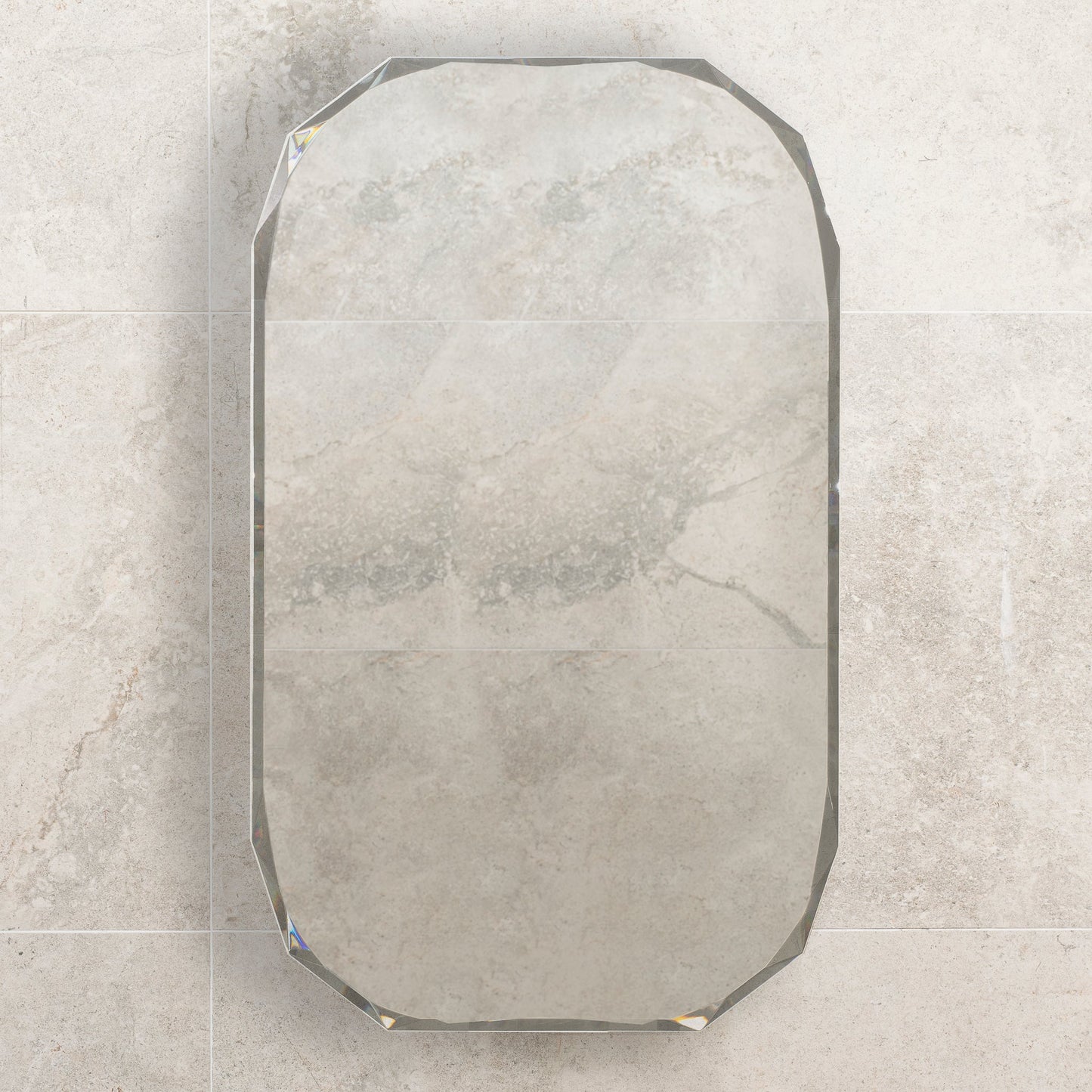 Classic Jewel 600mm x 1000mm Mirrored Shaving Cabinet, Matte White