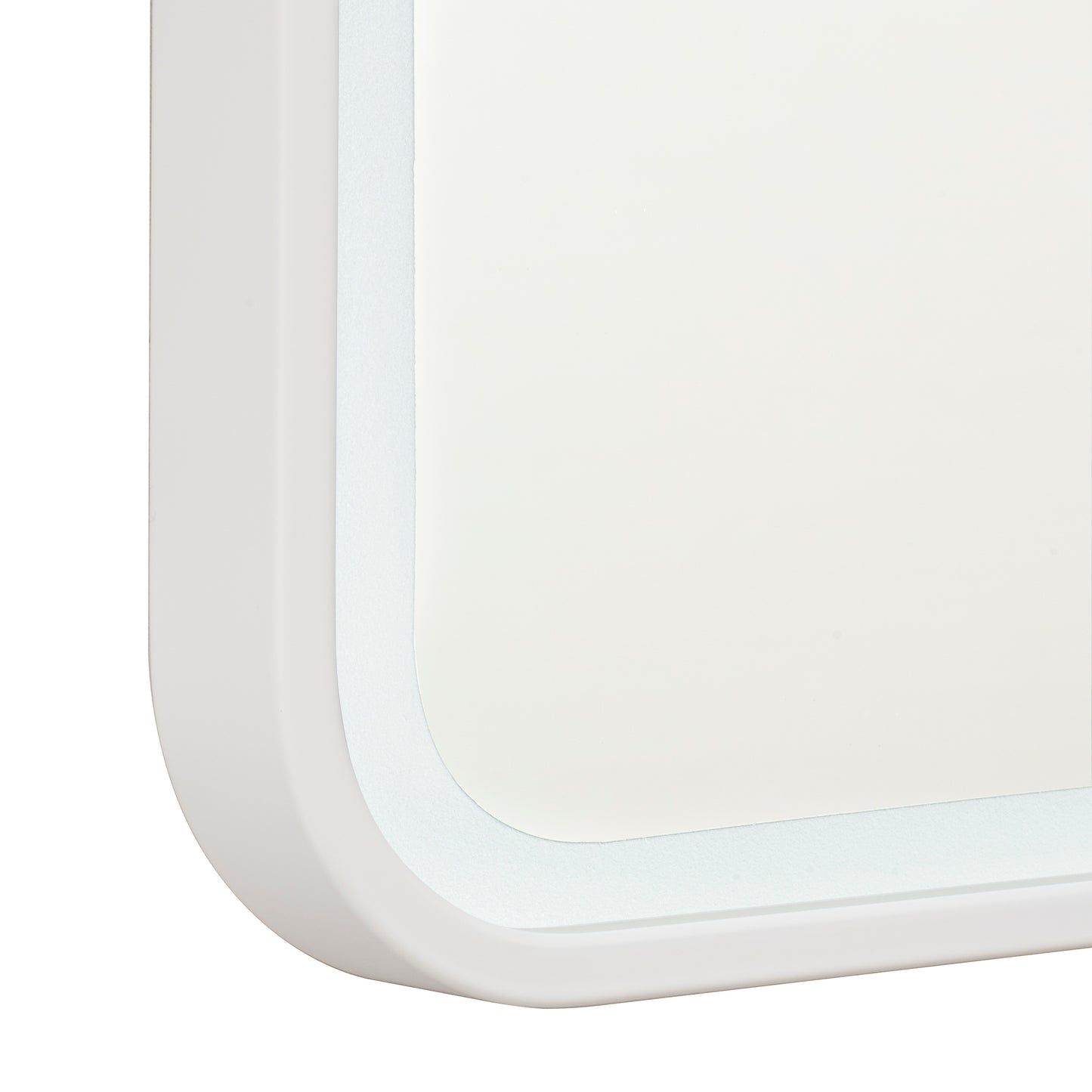 Arco Arch 500mm x 1000mm Frontlit LED Framed Mirror in Matte White with Demister
