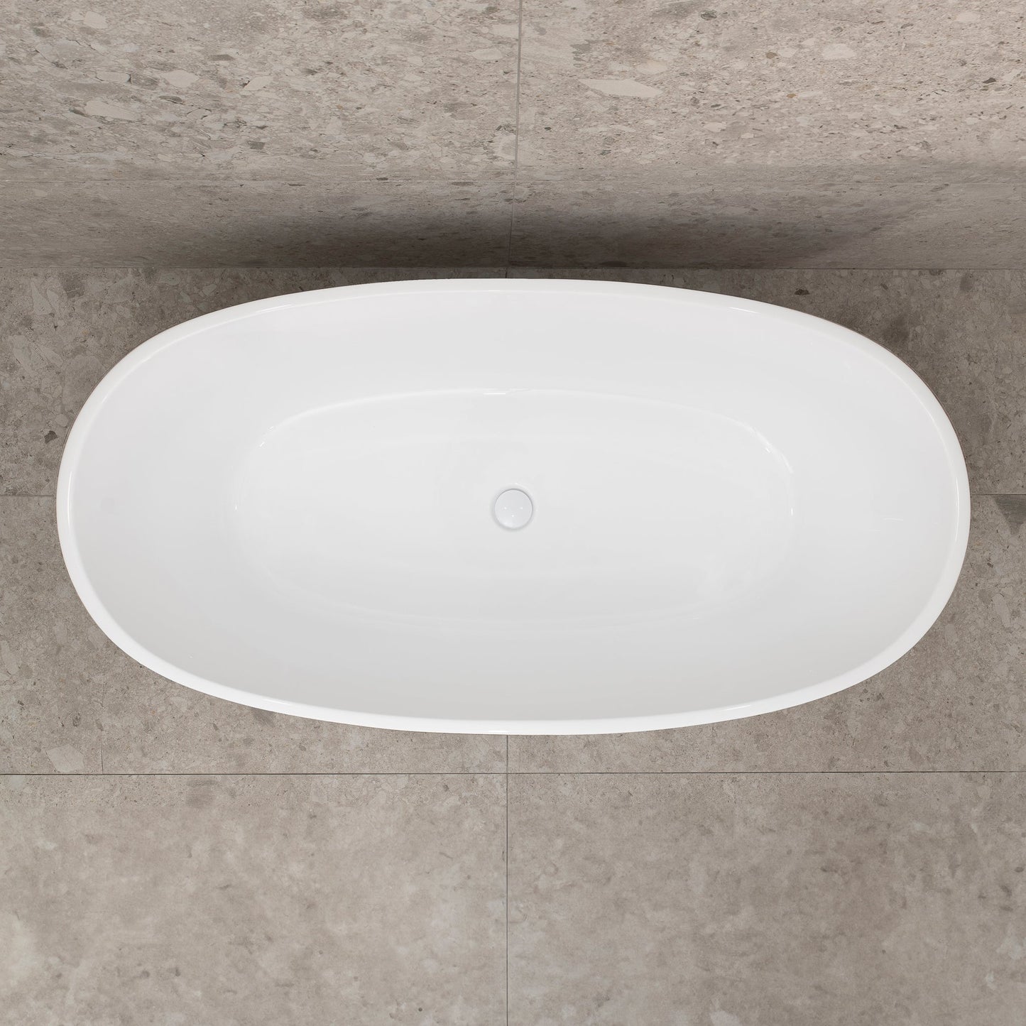 Byron Egg 1500mm Oval Freestanding Bath, Gloss White