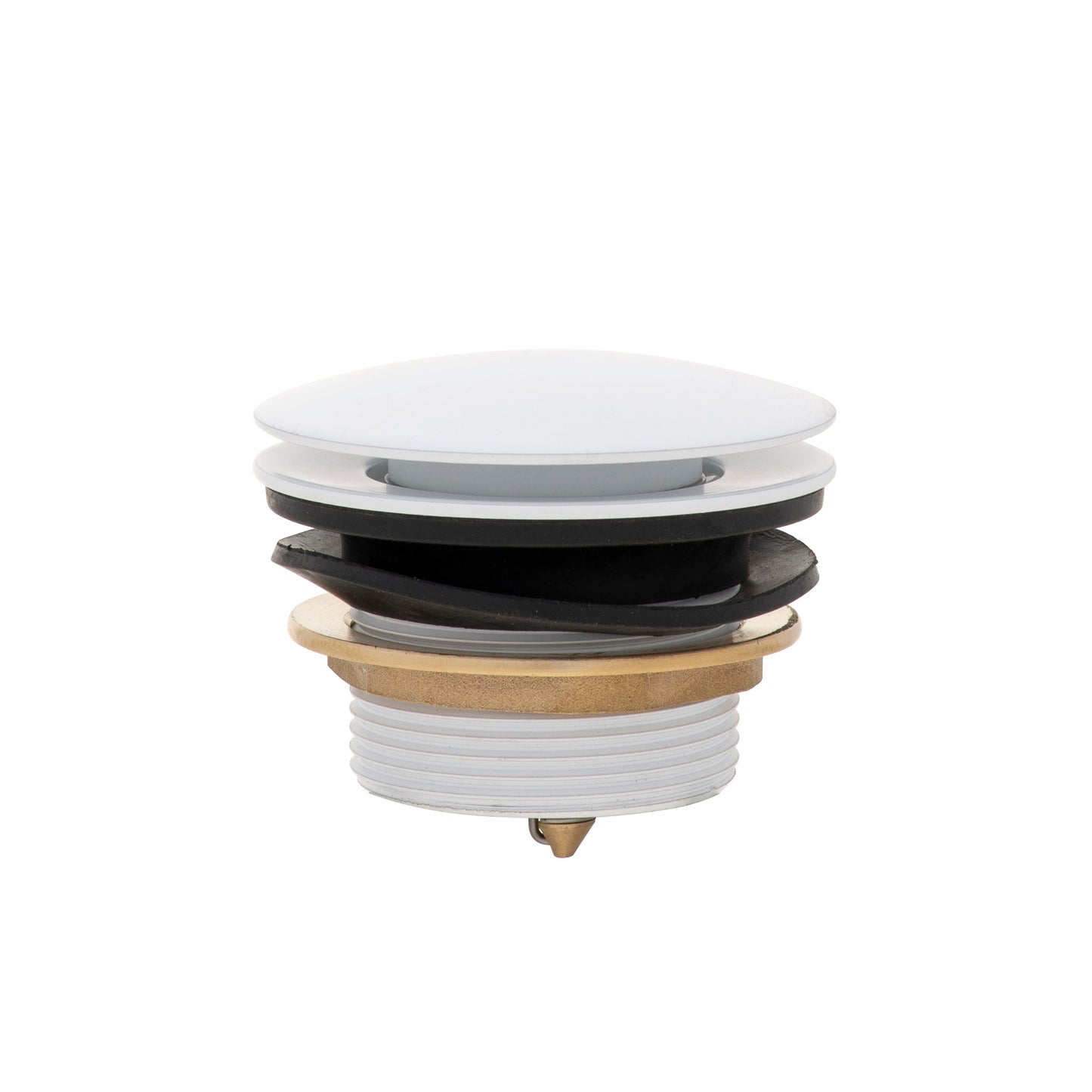 Dome Pop Short Bath Waste 40mm, with Pull-Out Basket, Matte White