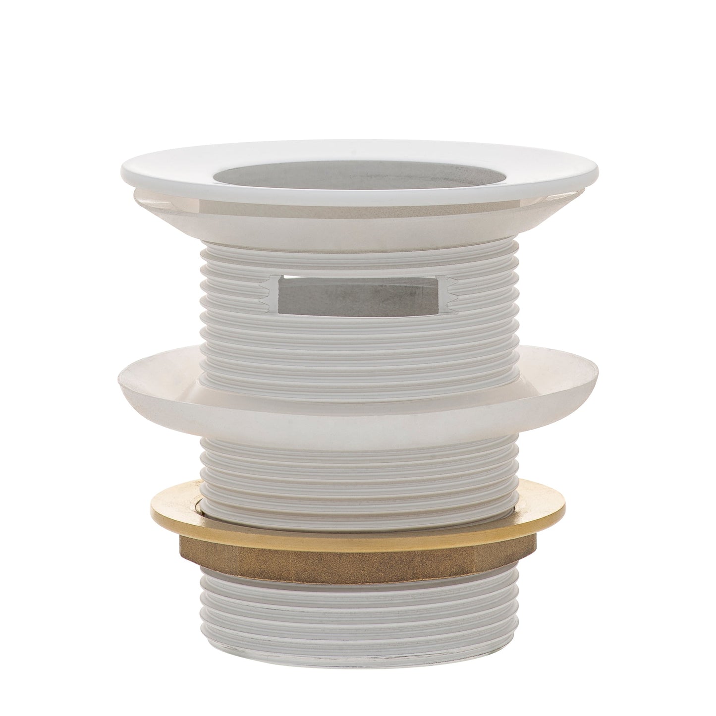 Dome Pop Short Bath Waste 40mm with Overflow and Pull-Out Basket, Matte White
