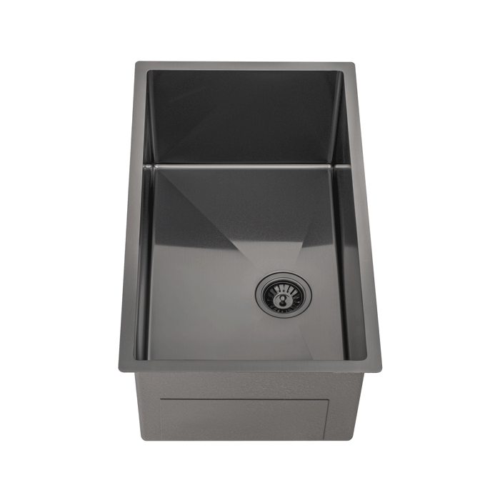 Retto II 750mm x 450mm x 300mm Extra Height Stainless Steel Sink, Brushed Gunmetal Black