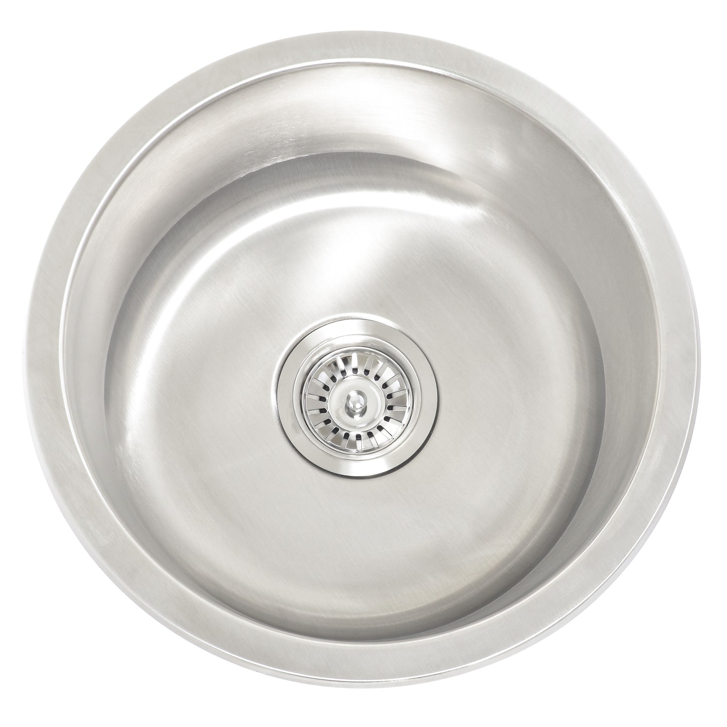 Radii Round 410mm x 180mm Stainless Steel Sink | Brushed Nickel |