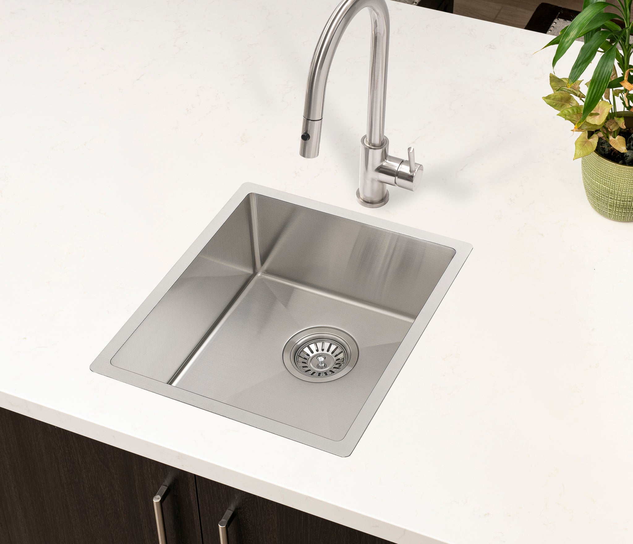 Retto II 290mm x 440mm x 230mm Small Stainless Steel Sink, Brushed Nic ...