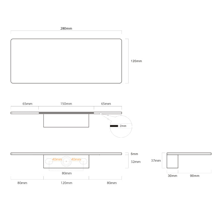 Cascada Shelf Waterfall Bath Spout | Brushed Nickel