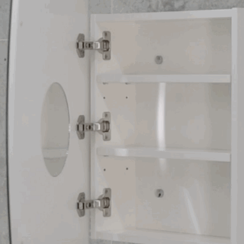 Arco Arch 400mm x 800mm Shaving Mirrored Cabinet, Matte White