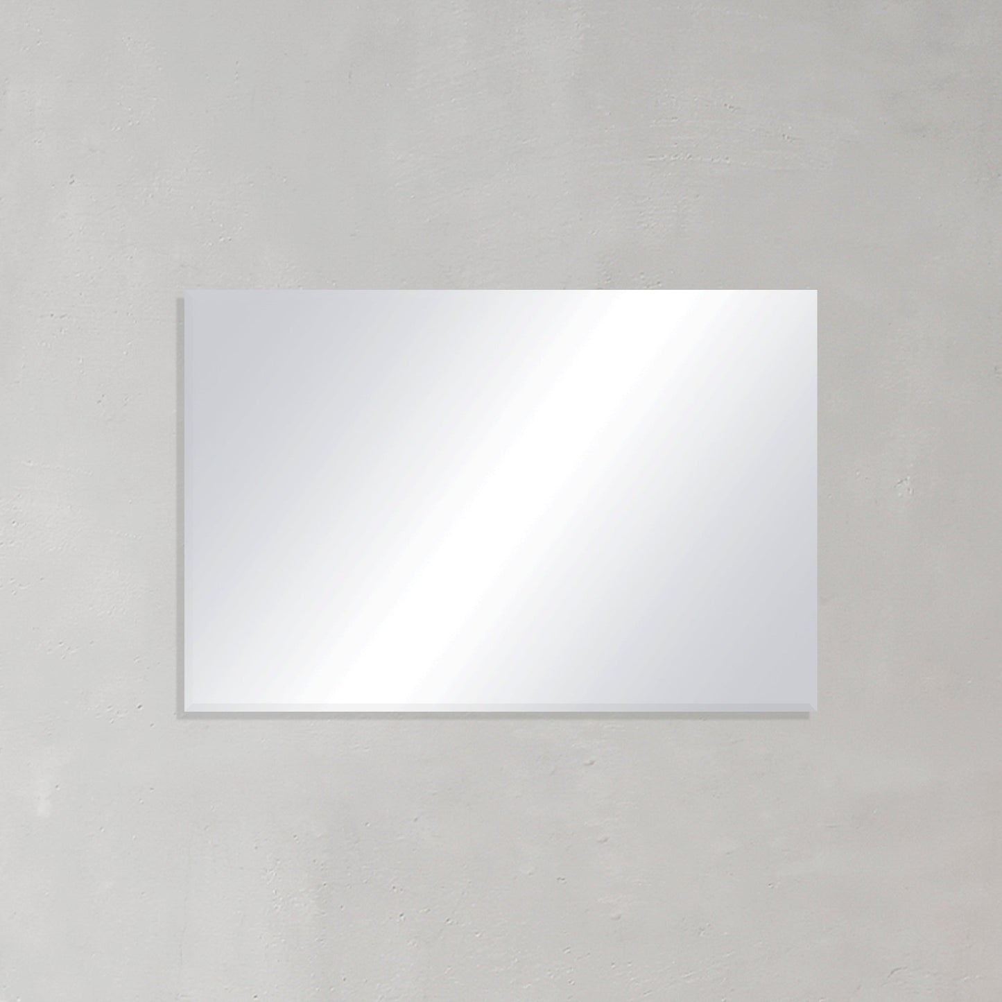 Rectangular Frameless Mirror with Bevelled Edge