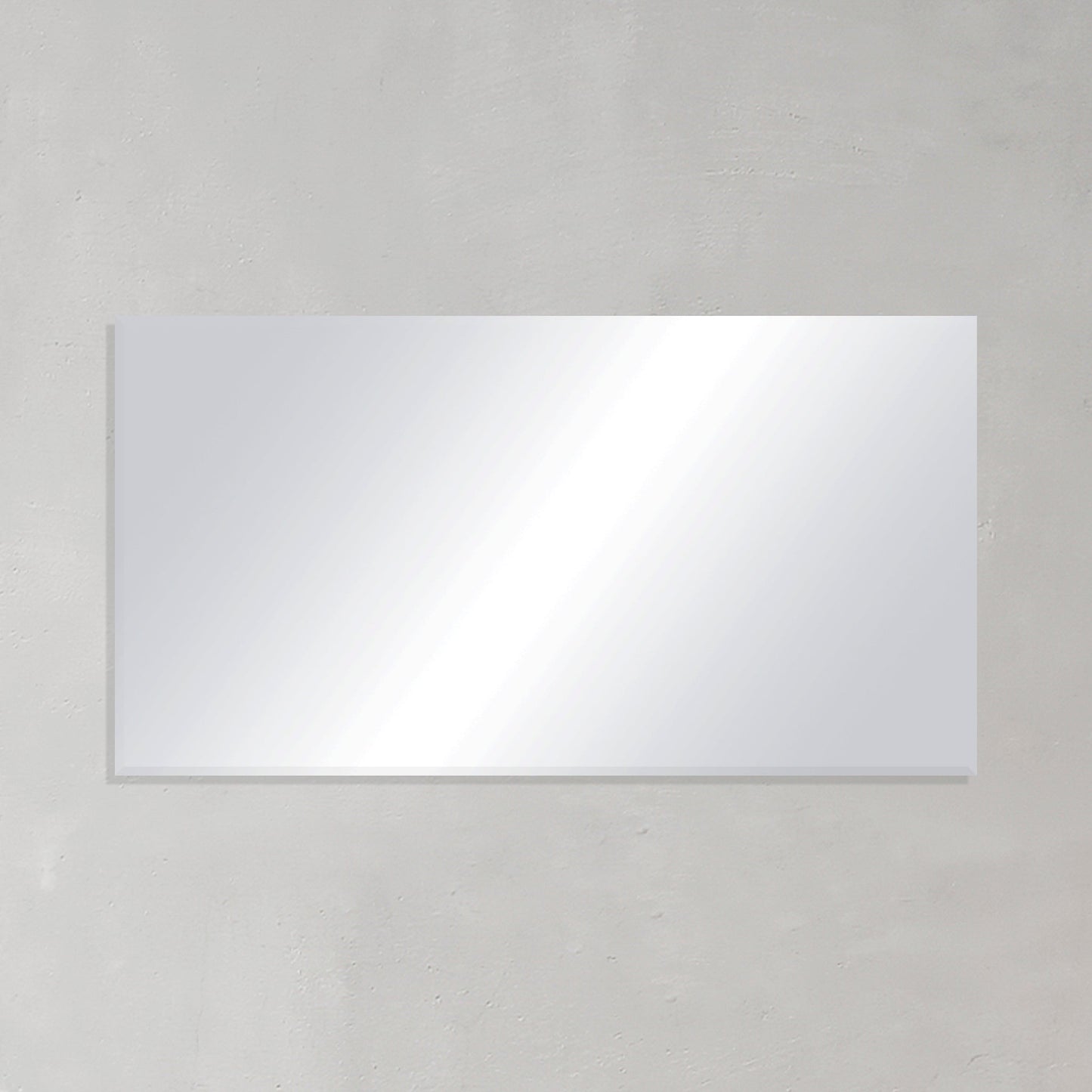 Rectangular Frameless Mirror with Bevelled Edge