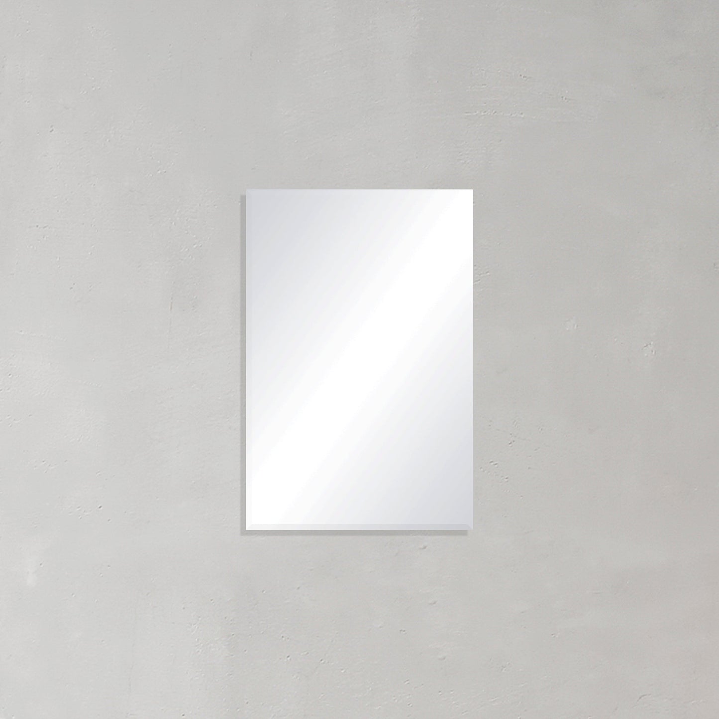 Rectangular Frameless Mirror with Bevelled Edge