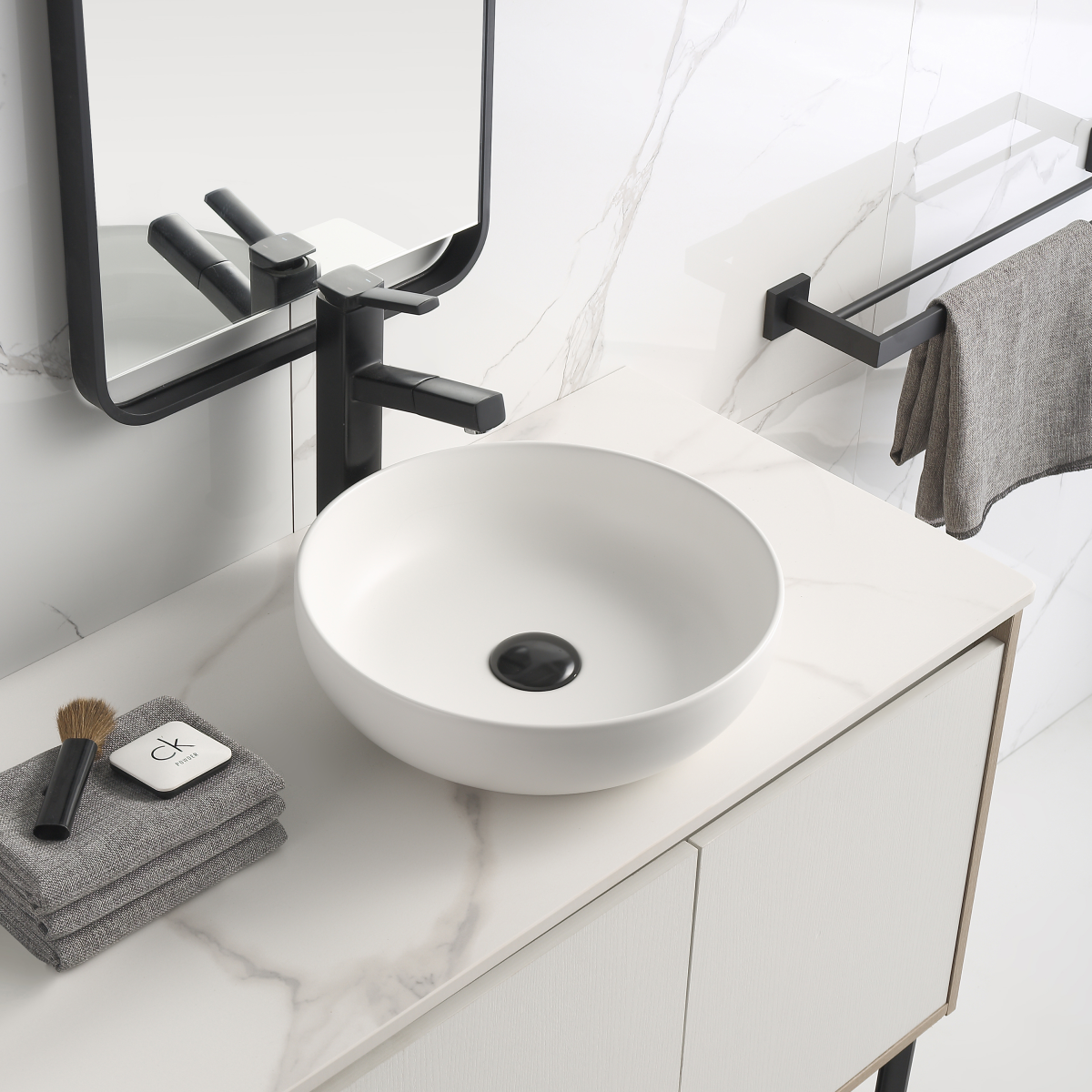 Disco 370mm Above-Counter Basin, Matte White