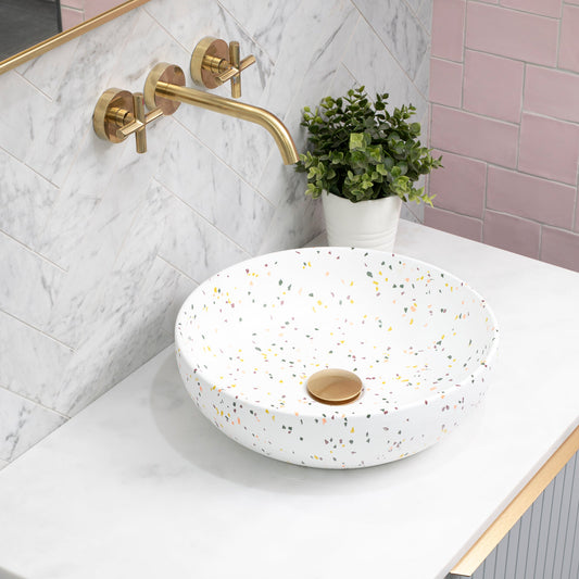 Disco 370mm Above-Counter Basin, Matte Terrazzo Speckle