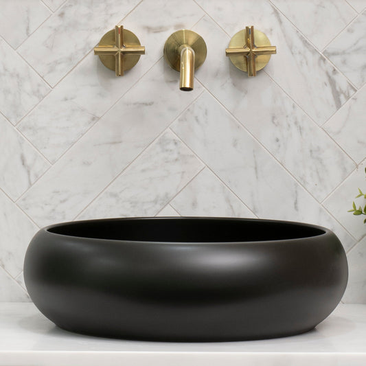 Disco Plus 415mm Above-Counter Basin, Matte Black