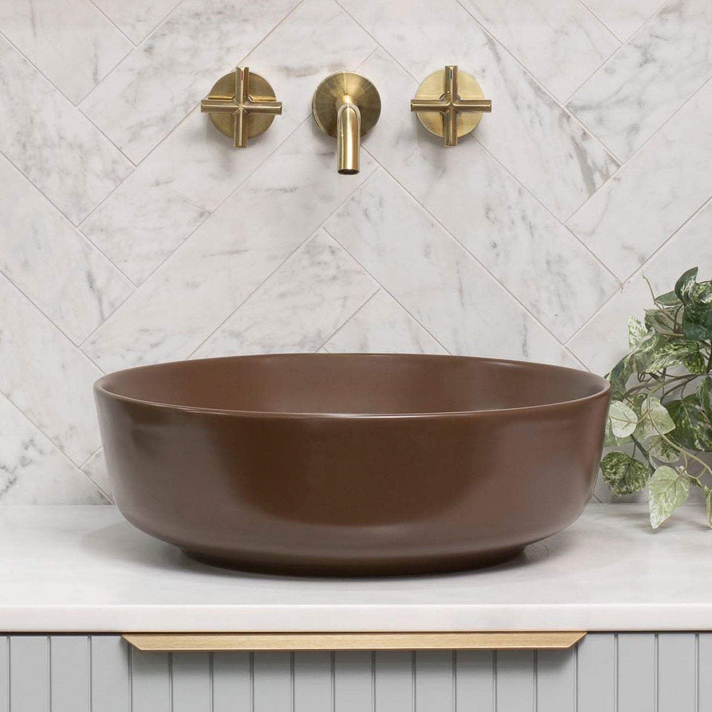 Dove 415mm Above-Counter Basin,  Matte Mocha