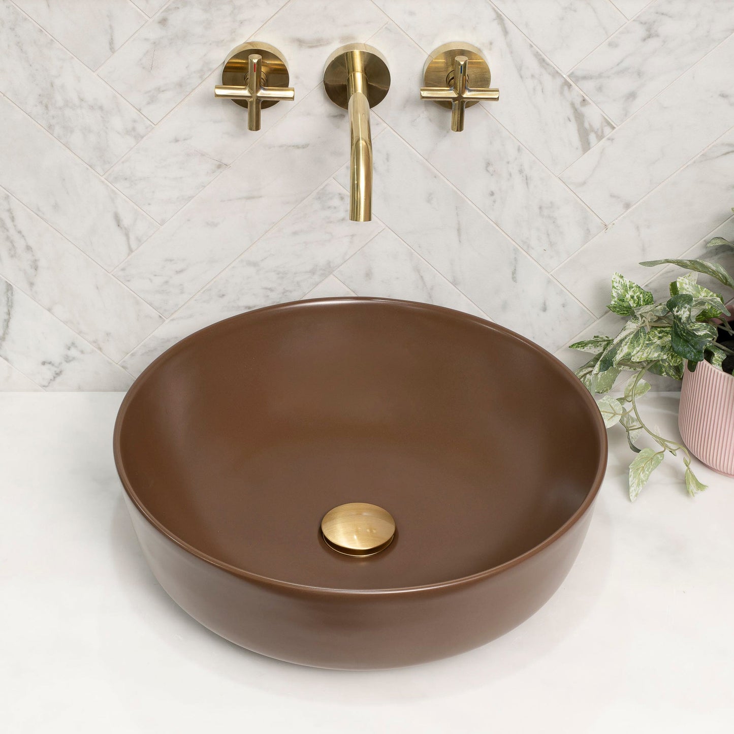 Dove 415mm Above-Counter Basin,  Matte Mocha