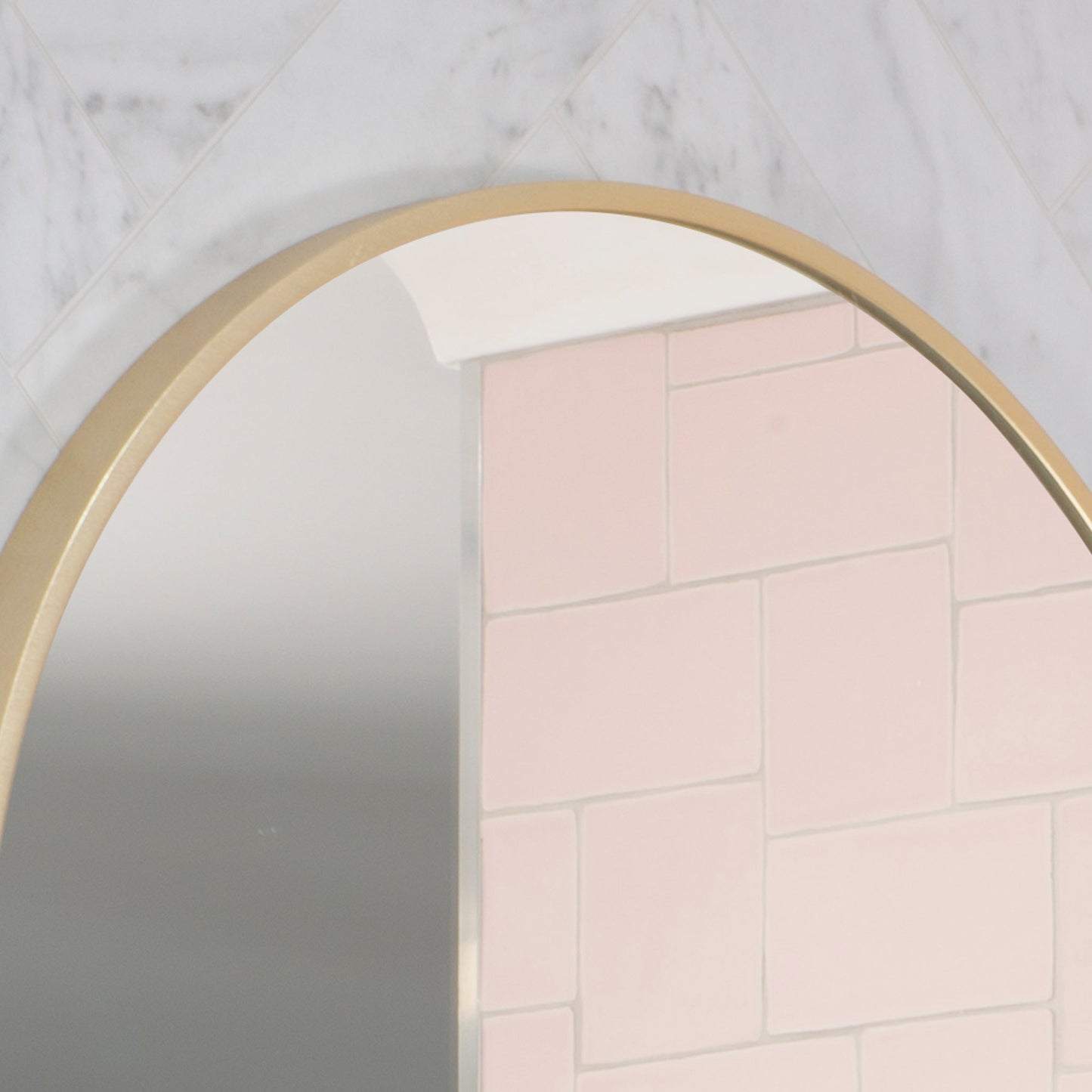 Circa Round 900mm Mirror with Brushed Brass (Gold) Frame