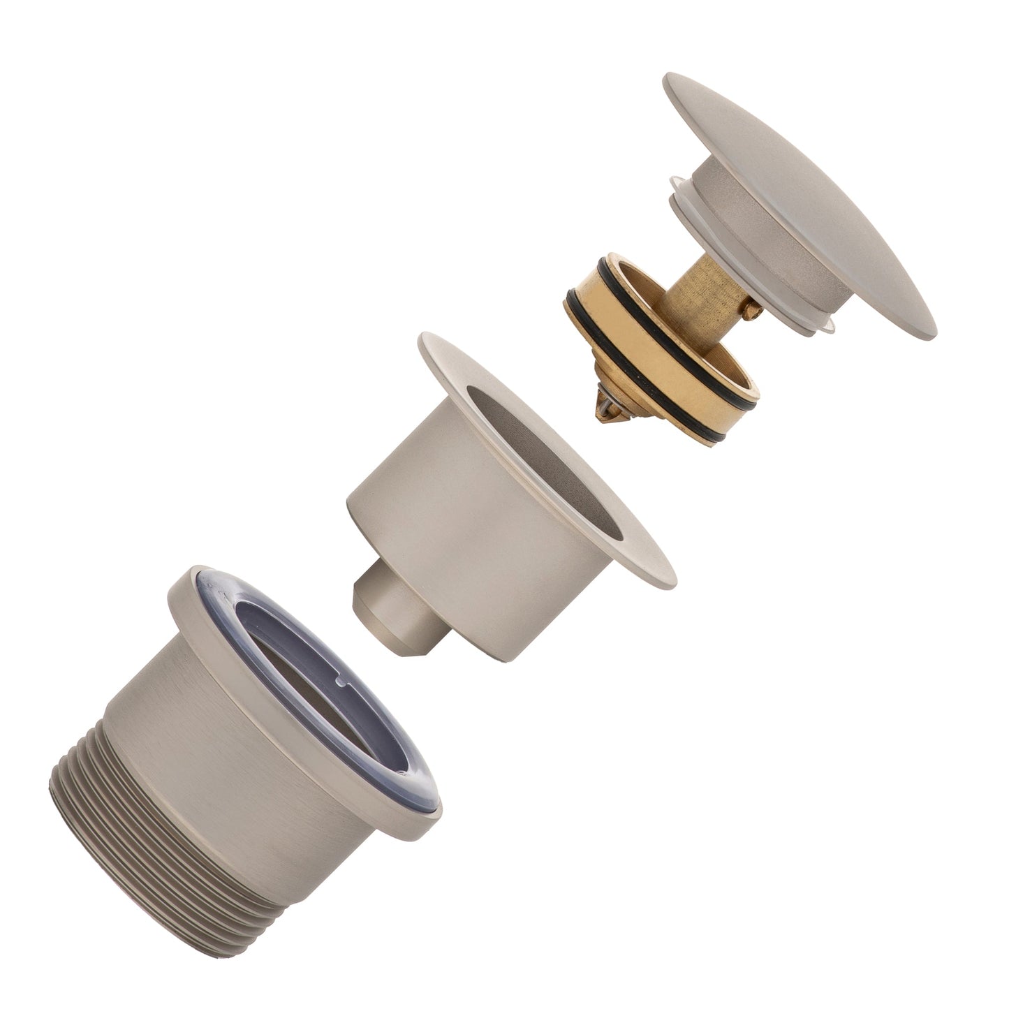 Dome Pop Out Waste 40mm, Brushed Nickel