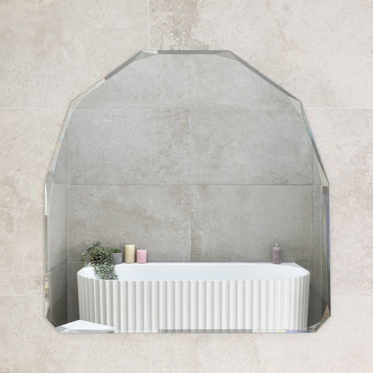 Arch Jewel 900mm x 900mm Frameless Mirror with Jewelled Edge