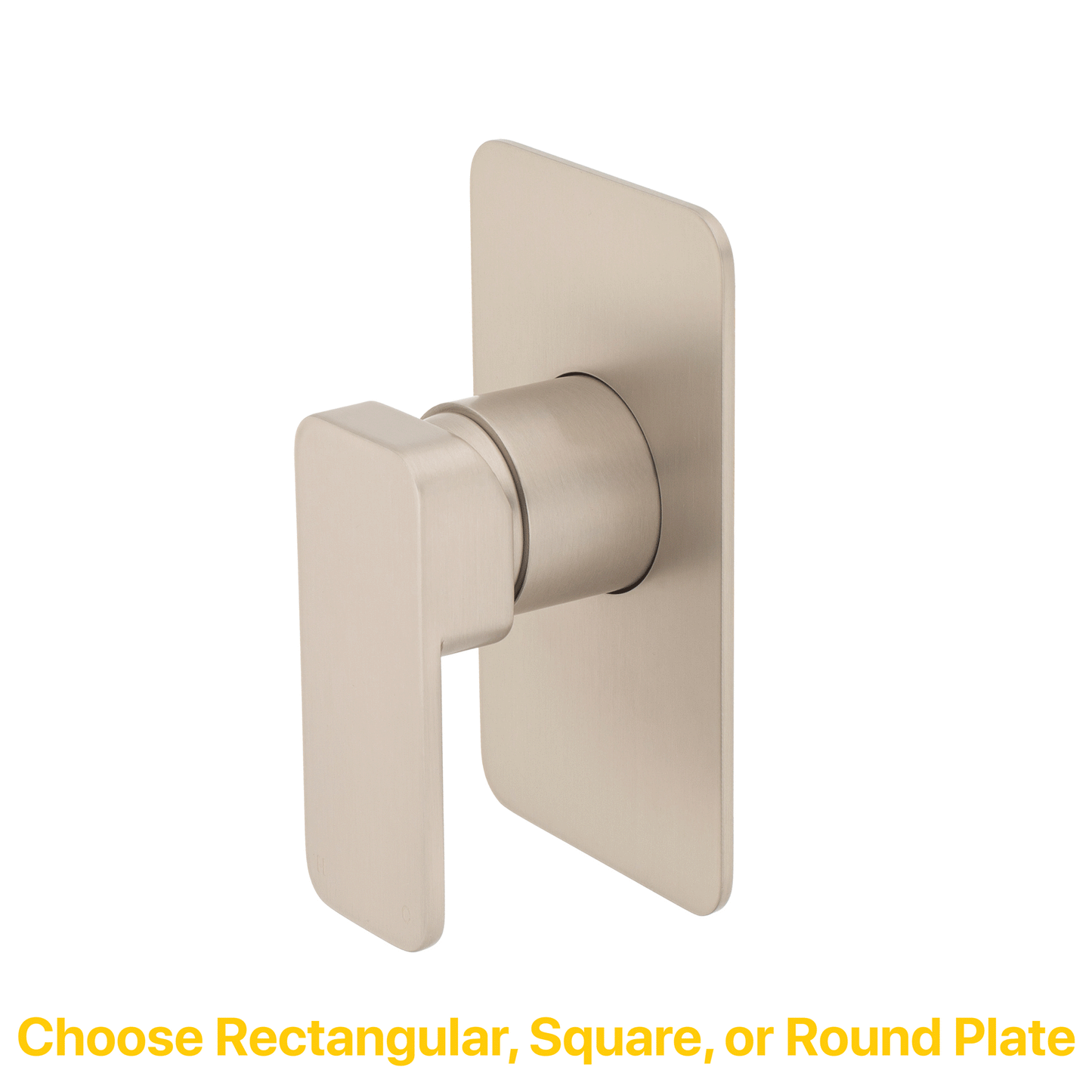 Kiki Shower/ Bath Wall Mixer with Square Plates, Brushed Nickel