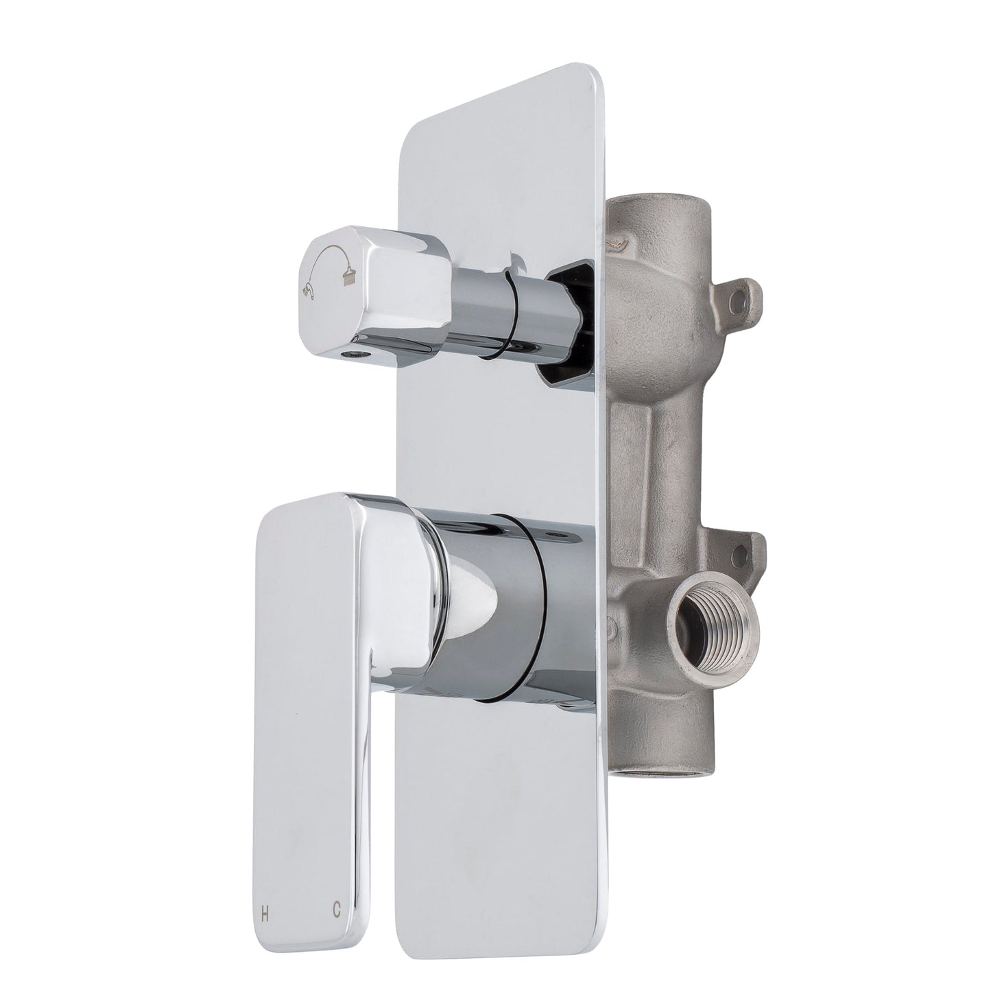Kiki Shower/ Bath Wall Mixer with Diverter, Polished Chrome