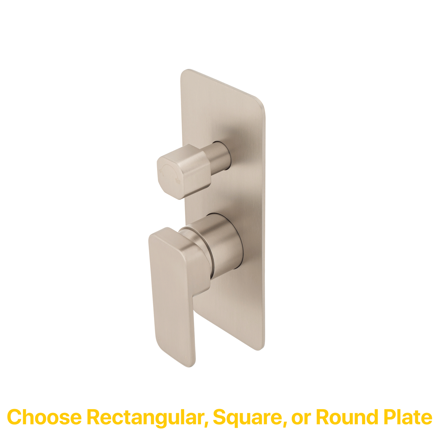 Kiki Shower/ Bath Wall Mixer with Diverter and Round Plates, Brushed Nickel