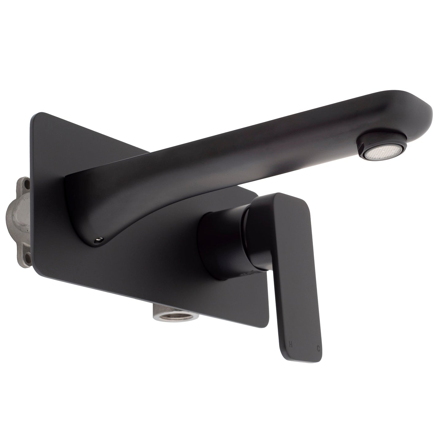 Kiki Wall Mounted Basin/ Bath Mixer with Spout, Matte Black