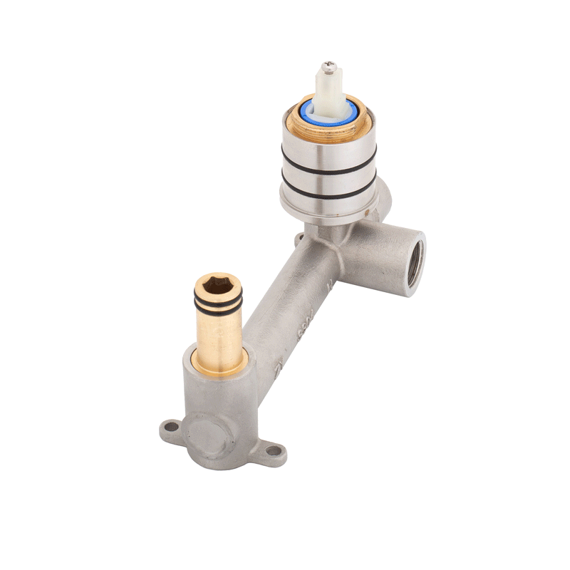 Kiki Wall Mounted Basin/ Bath Mixer with Spout and Square Plates, Matte Black