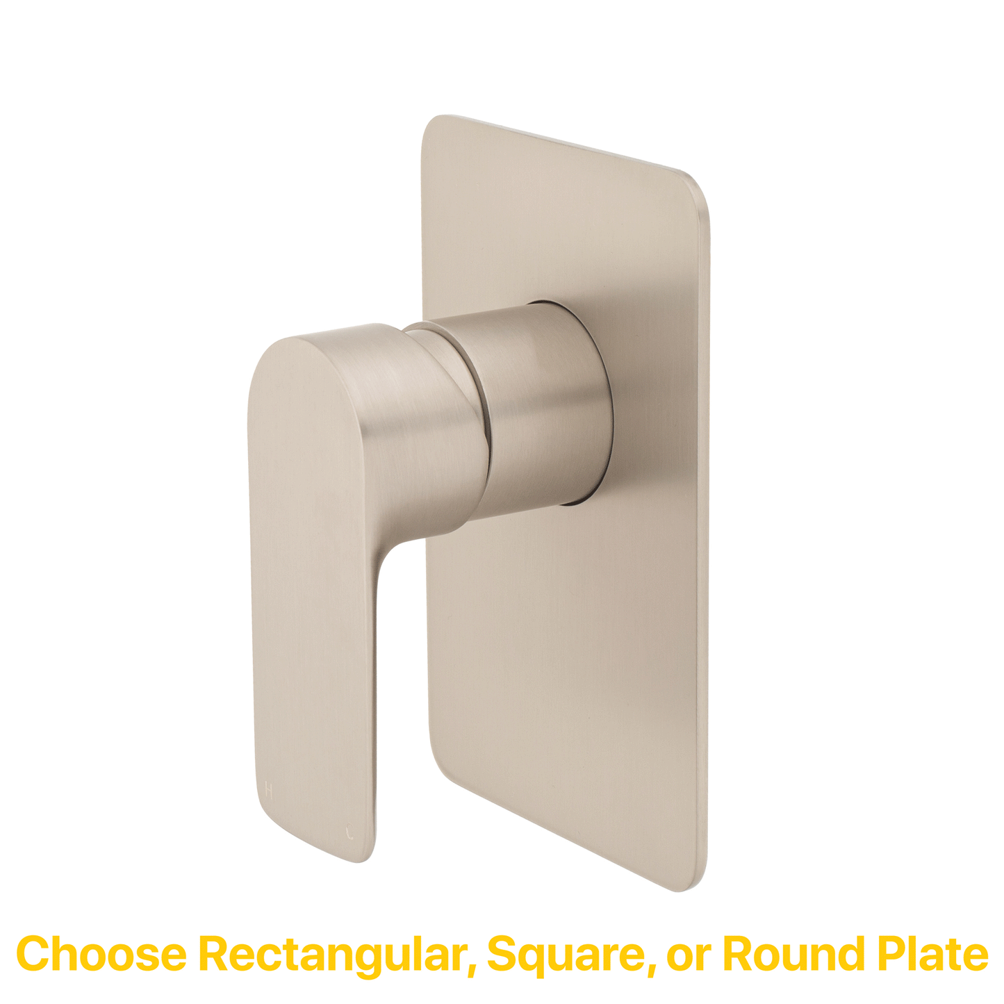 Jena Shower/ Bath Wall Mixer with Round Plates, Brushed Nickel