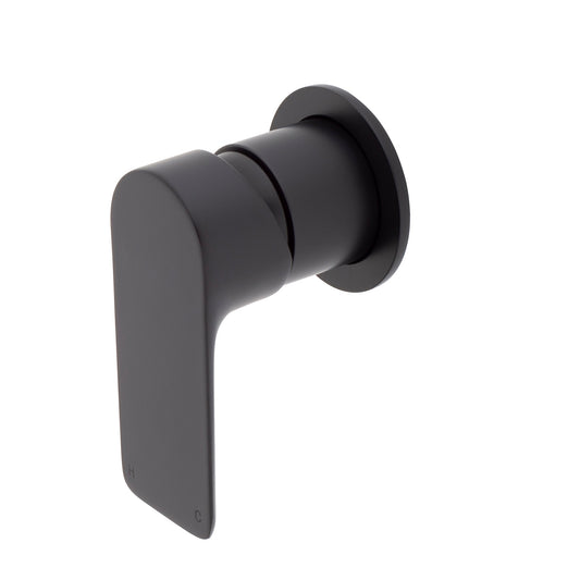 Jena Shower/ Bath Wall Mixer with Round Plates, Matte Black