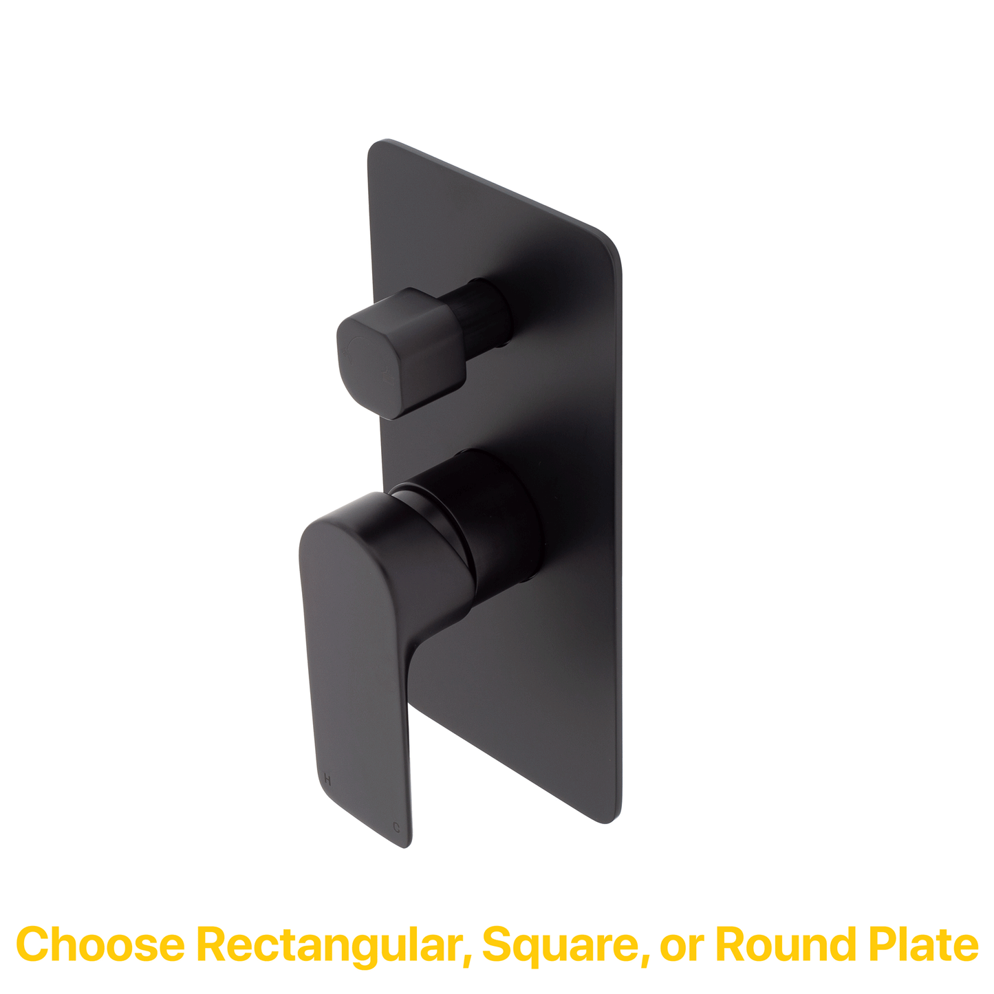 Jena Shower/ Bath Wall Mixer with Diverter, Matte Black