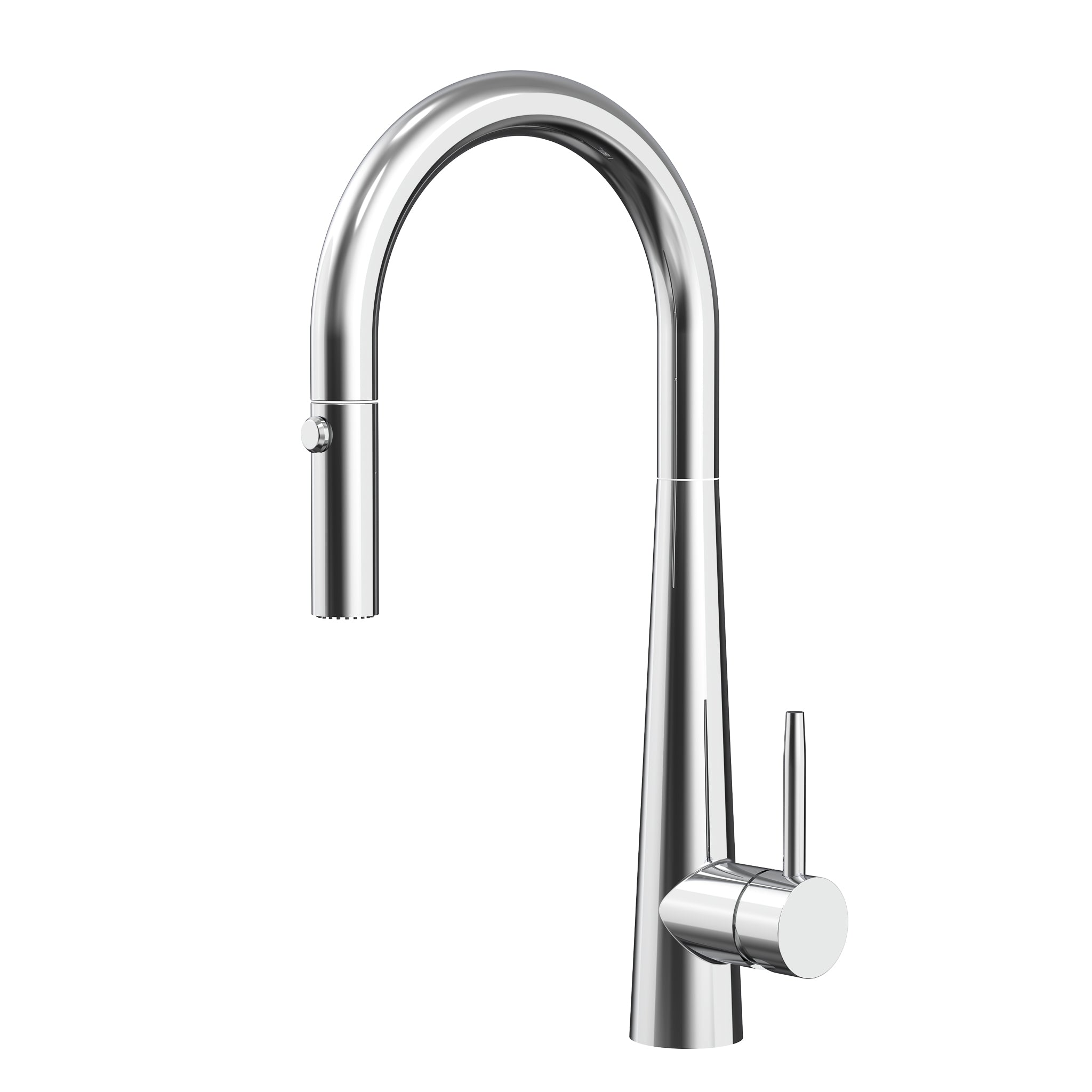 Profile Rise Gooseneck Kitchen Sink Mixer with Pull-Out, Polished Chro ...