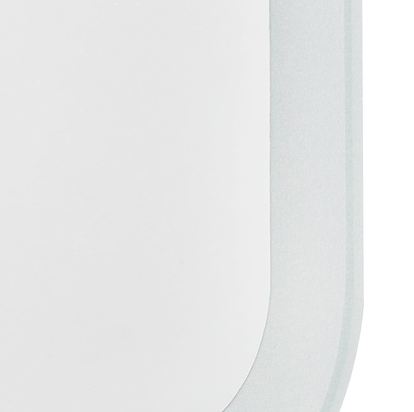 Arco Arch 500mm x 1200mm Frontlit and Backlit LED Frameless Mirror with Frosted Glass Border and Demister