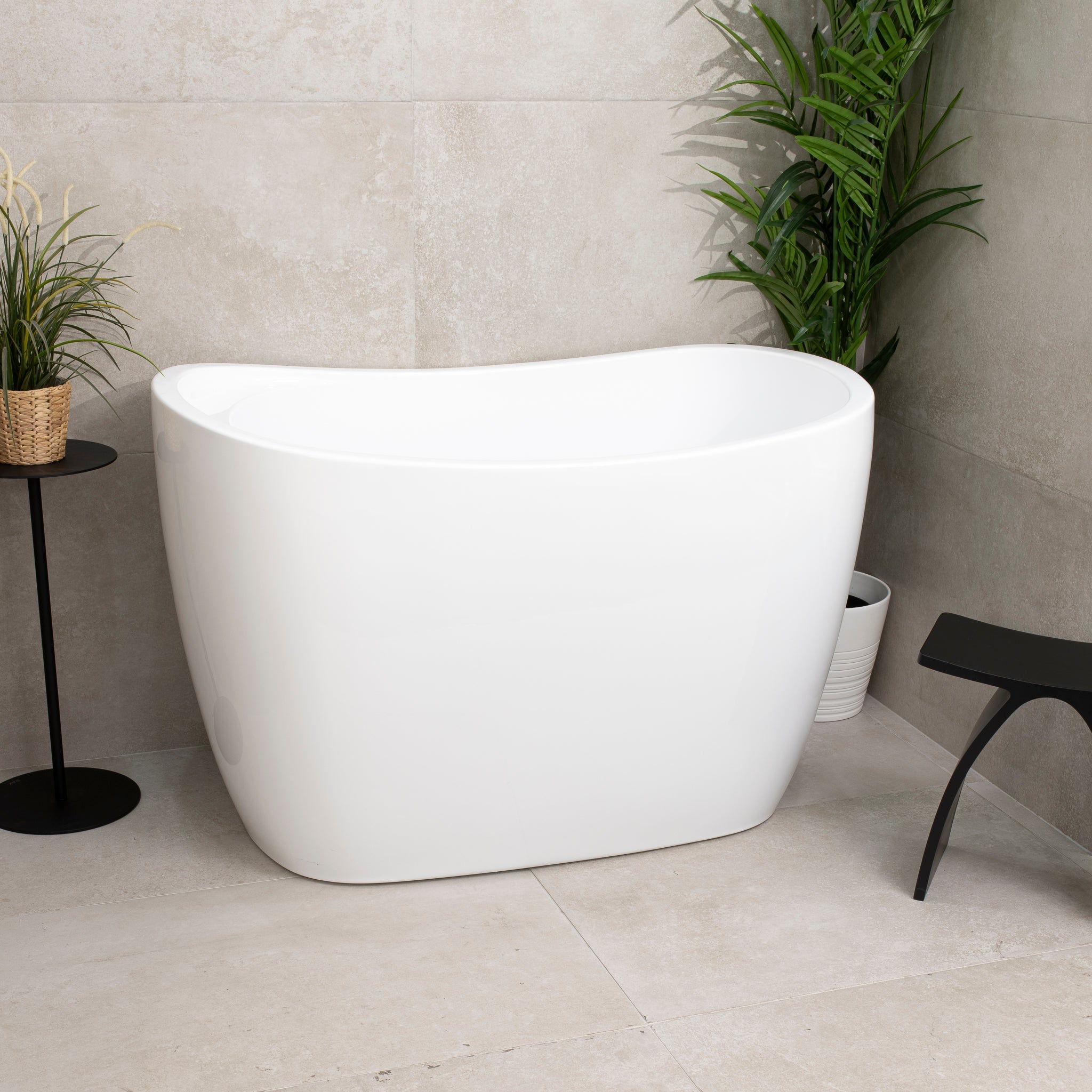 Ofuro 1200mm Extra Height Japanese Soaking Freestanding Bath with