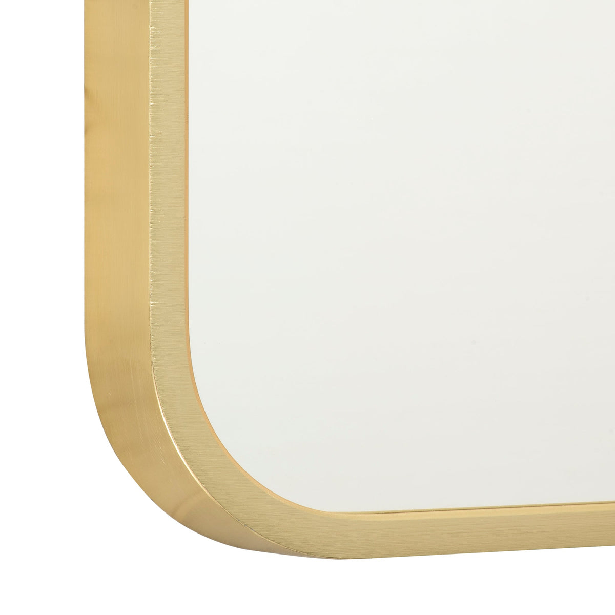 Retti Rectangular 450mm x 1200mm Framed Mirror with Brushed Brass (Gold) Frame
