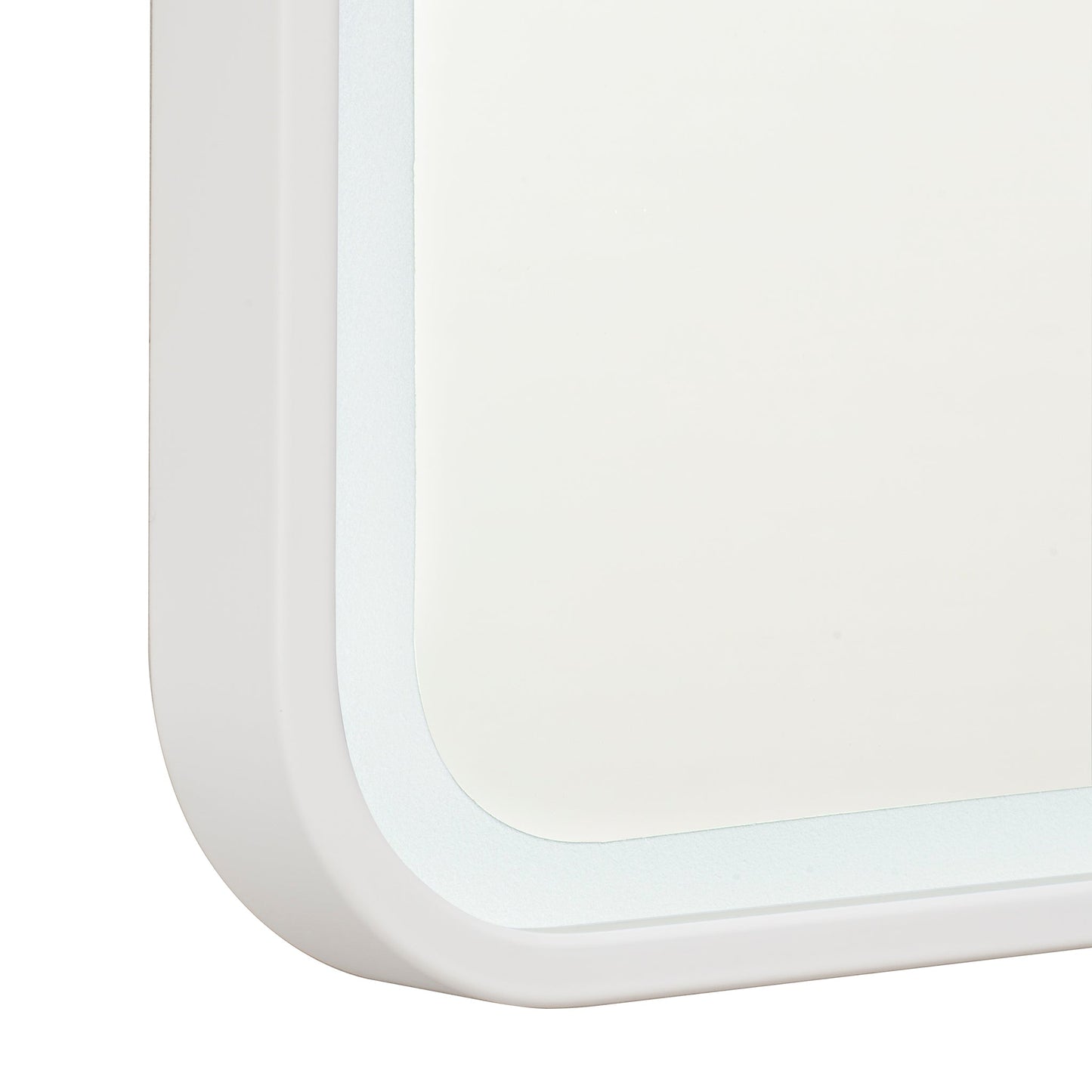 Arco Arch 800mm x 800mm Frontlit LED Framed Mirror in Matte White with Demister