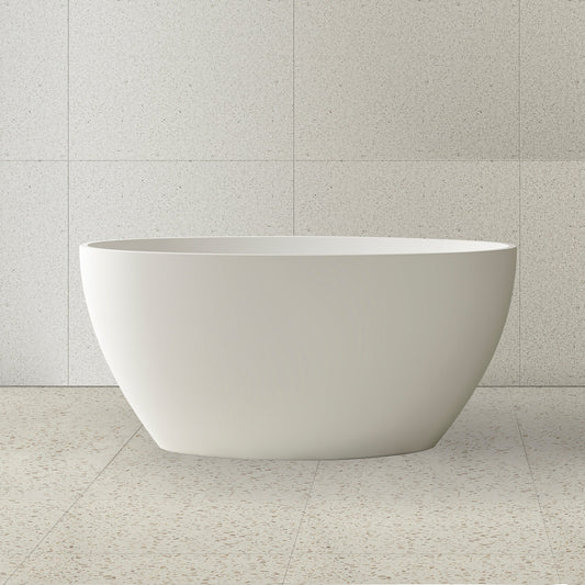 Byron Egg 1200mm Oval Freestanding Bath, Gloss White