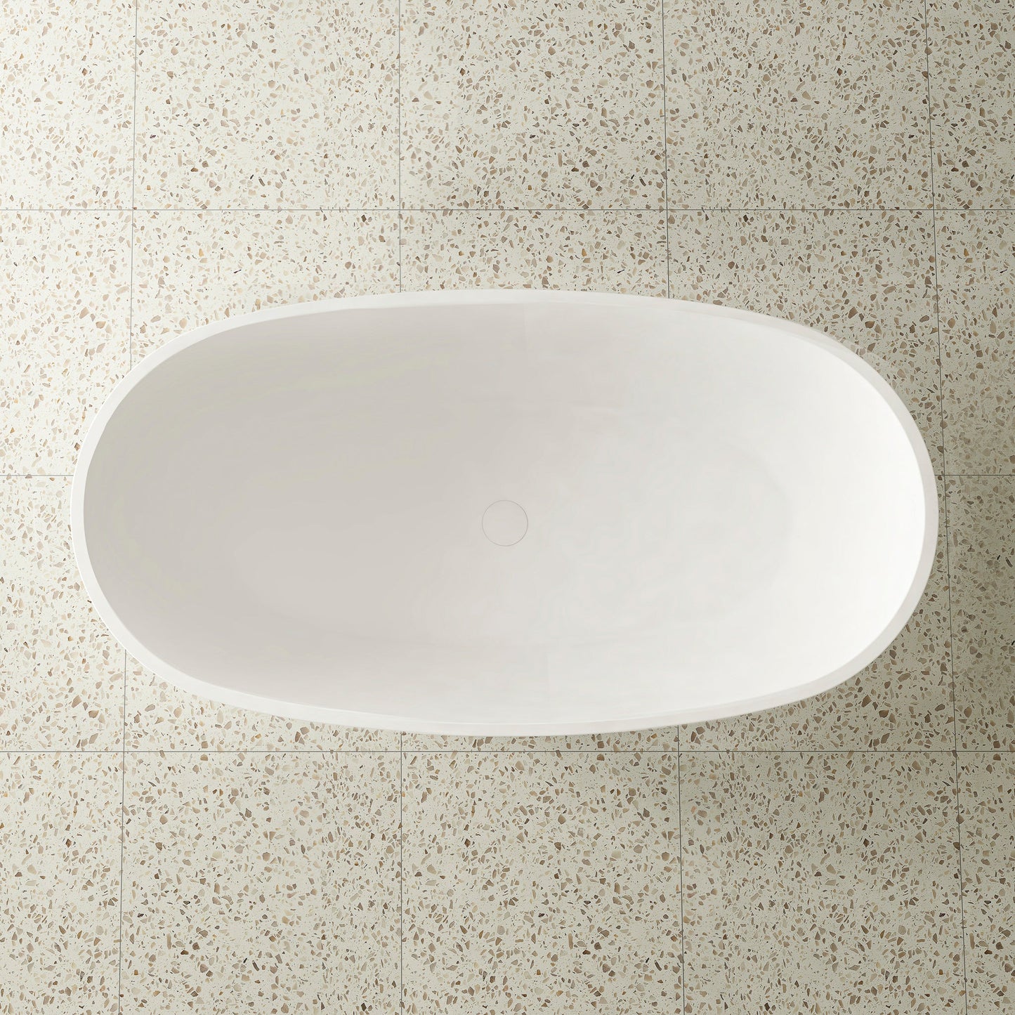 Byron Egg 1200mm Oval Freestanding Bath, Matte White