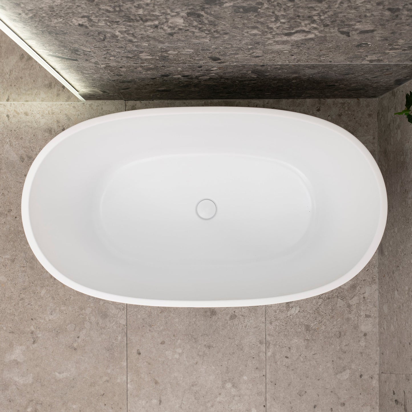 Byron Egg 1200mm Oval Freestanding Bath, Matte White