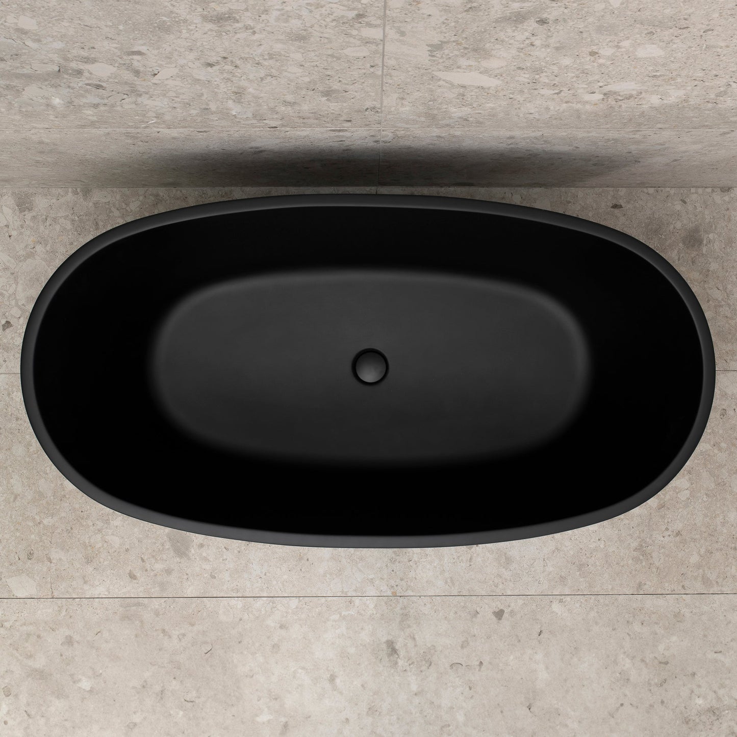 Byron Egg 1400mm Oval Freestanding Bath, Matte Black
