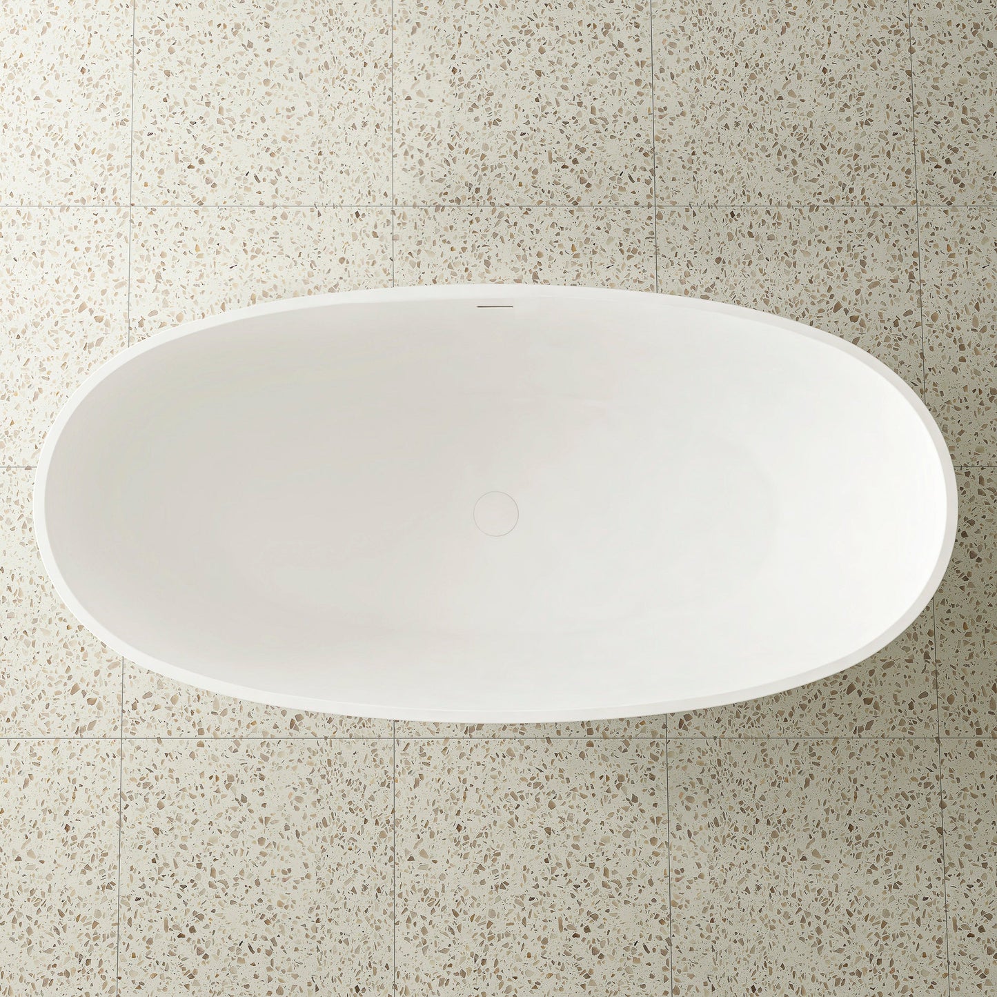 Byron Egg 1500mm Oval Freestanding Bath with Overflow, Gloss White