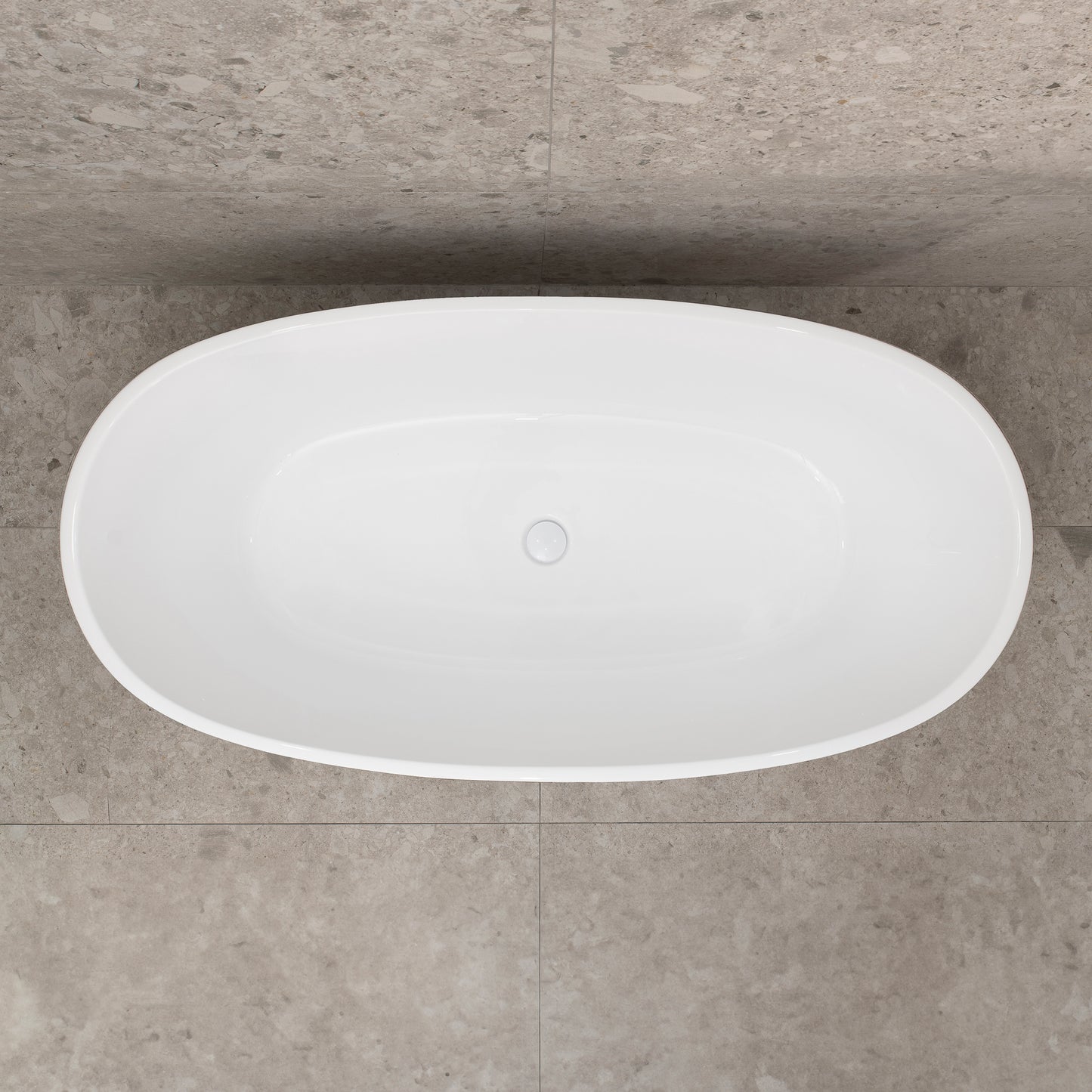Byron Egg 1500mm Oval Freestanding Bath, Gloss White