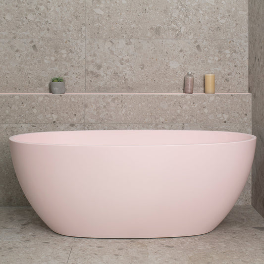 Byron Egg 1500mm Oval Freestanding Bath, Matte Light Pink - SPECIAL EDITION