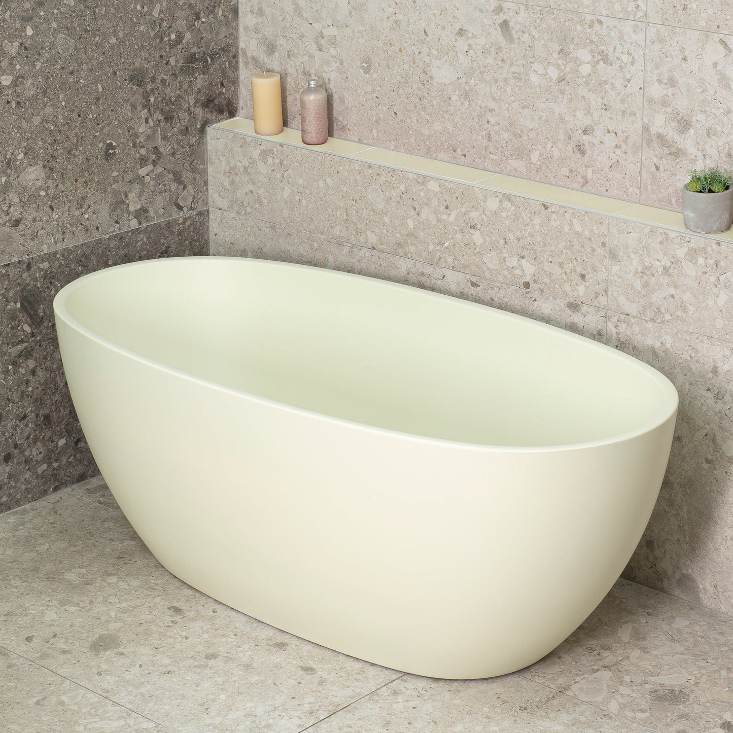 Byron Egg 1500mm Oval Freestanding Bath, Matte Light Pistachio Green - SPECIAL EDITION