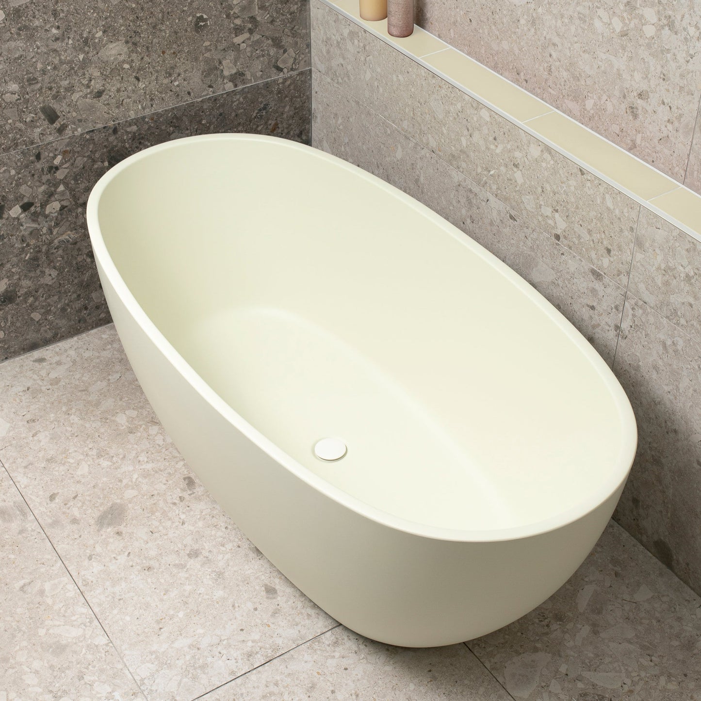 Byron Egg 1500mm Oval Freestanding Bath, Matte Light Pistachio Green - SPECIAL EDITION