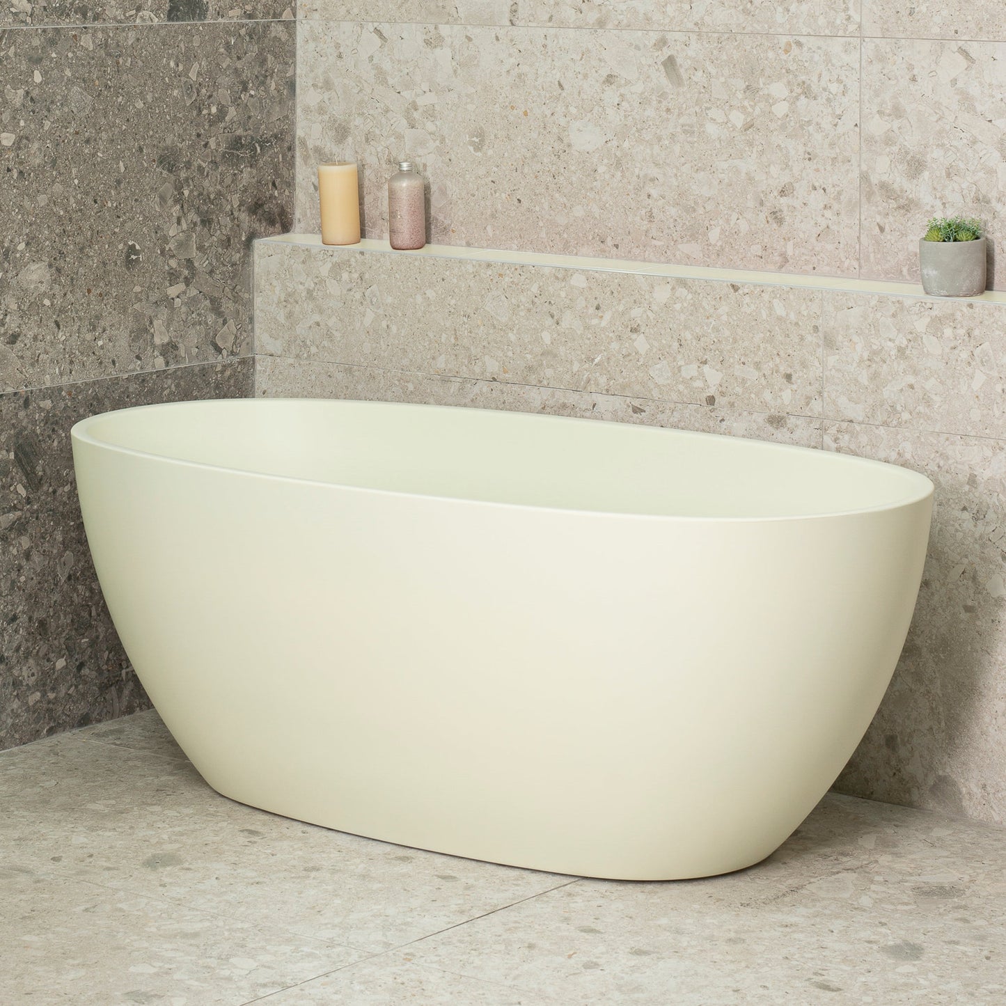 Byron Egg 1500mm Oval Freestanding Bath, Matte Light Pistachio Green - SPECIAL EDITION