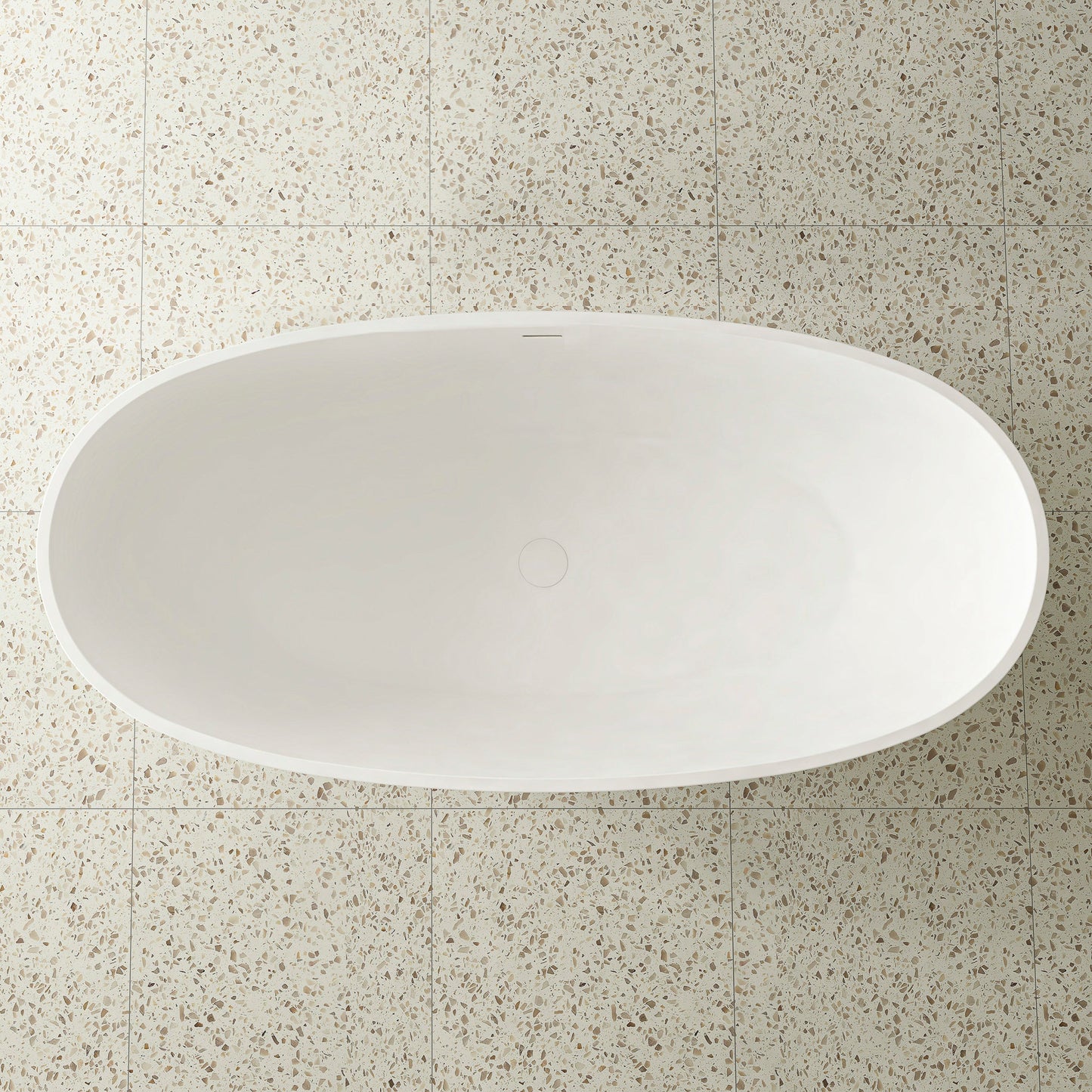 Byron Egg 1500mm Oval Freestanding Bath with Overflow, Matte White