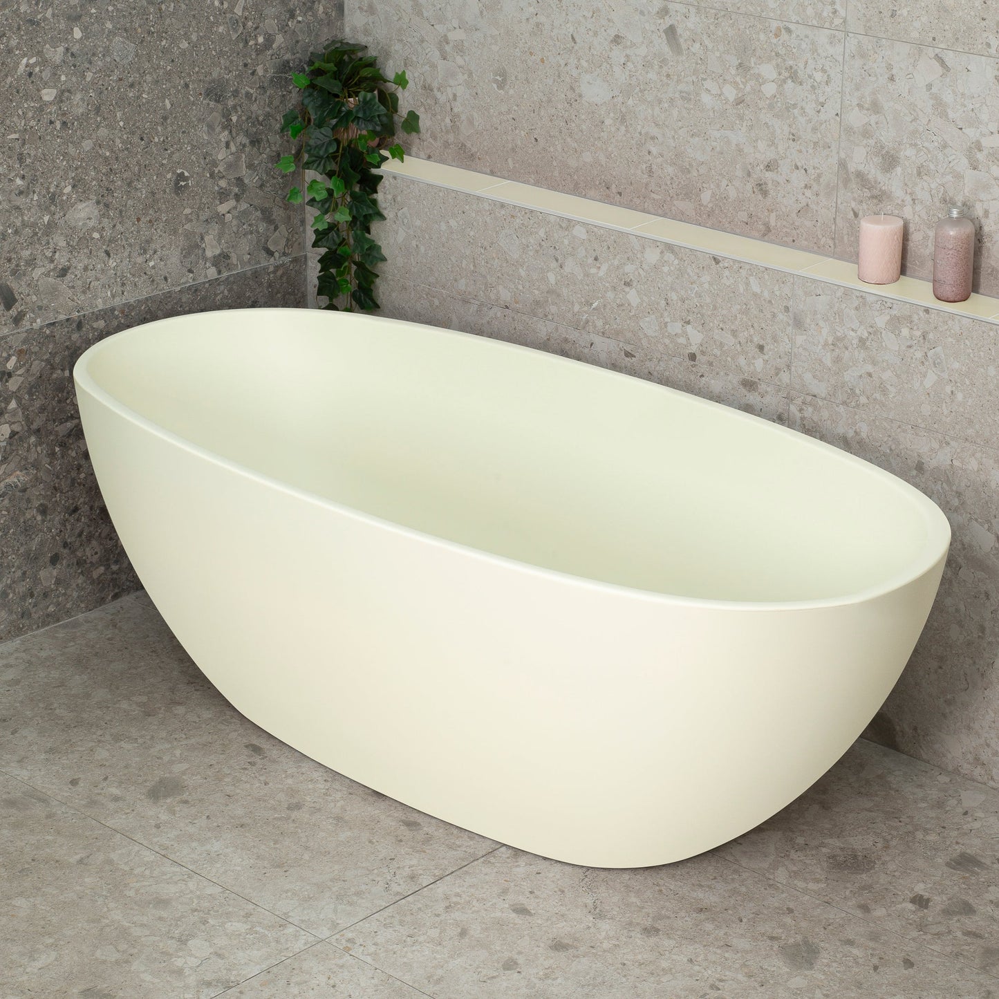 Byron Egg 1700mm Oval Freestanding Bath, Matte Light Pistachio Green - SPECIAL EDITION