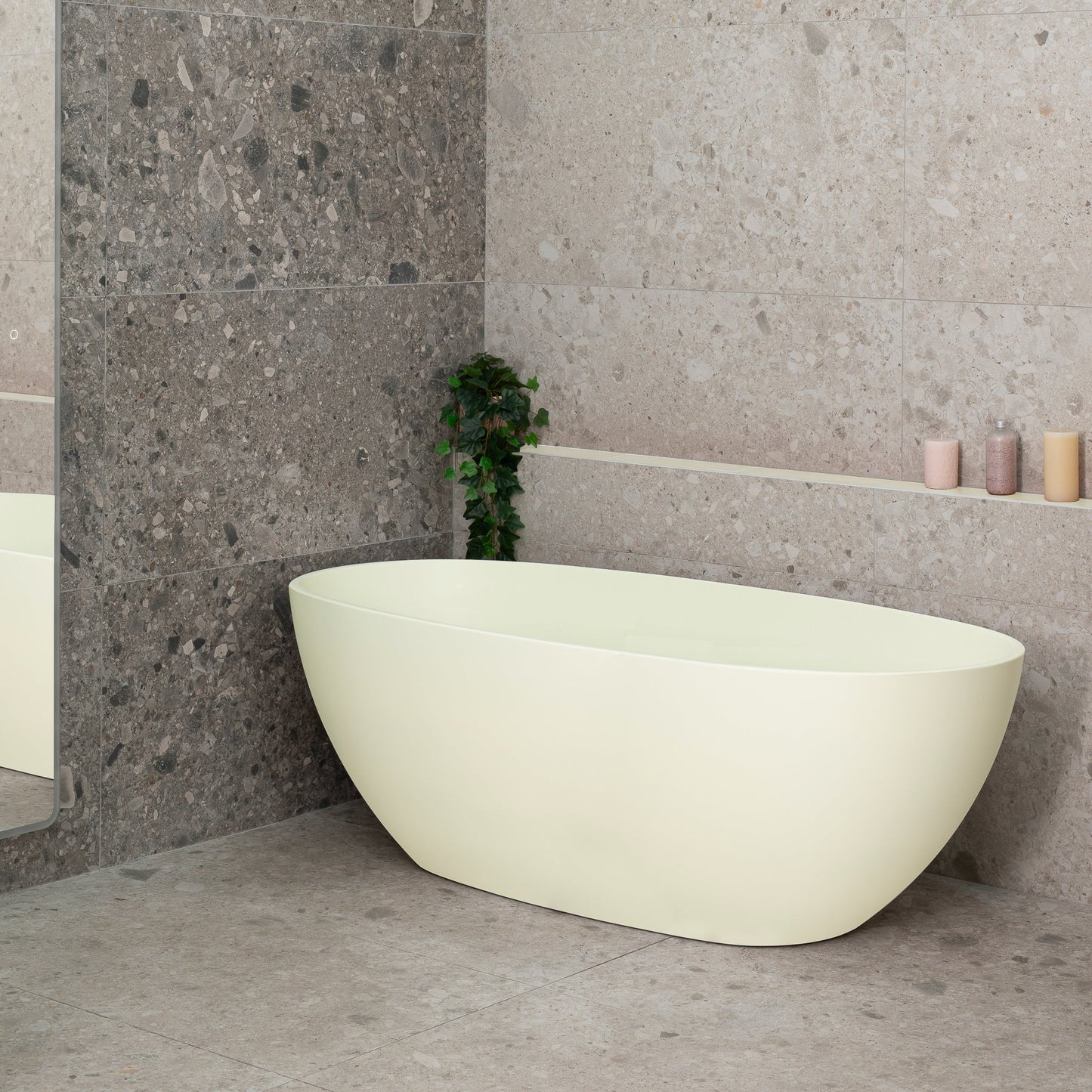 Byron Egg 1700mm Oval Freestanding Bath, Matte Light Pistachio Green - SPECIAL EDITION