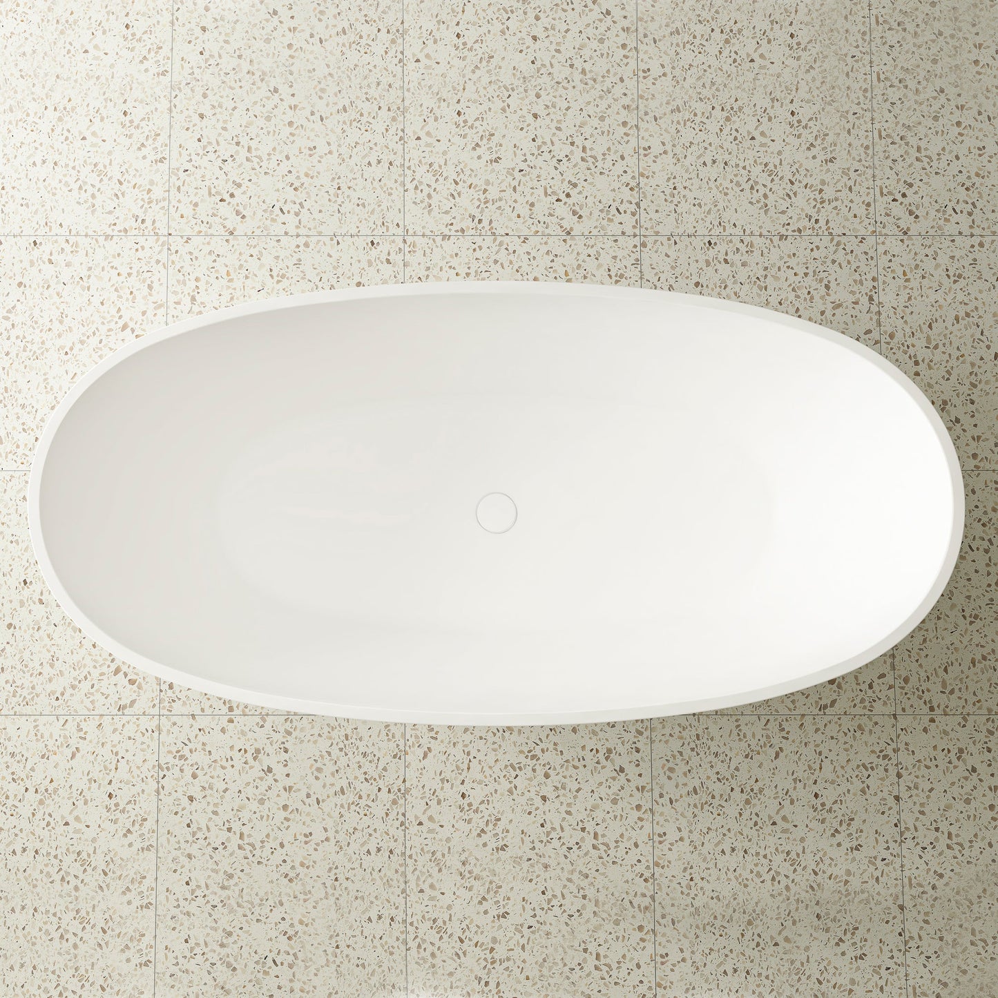 Byron Egg 1800mm Oval Freestanding Bath, Matte White